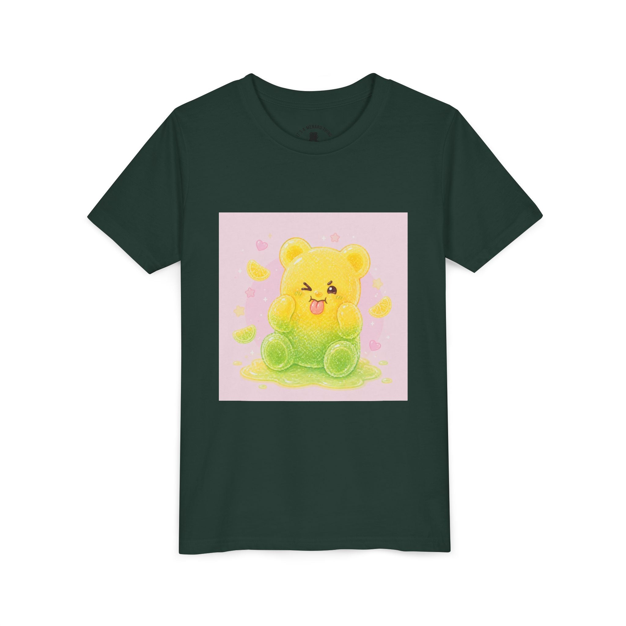 Cute Lemon & Lime Sour Gooey Gummy Bear Kids- Graphic Youth T-Shirt