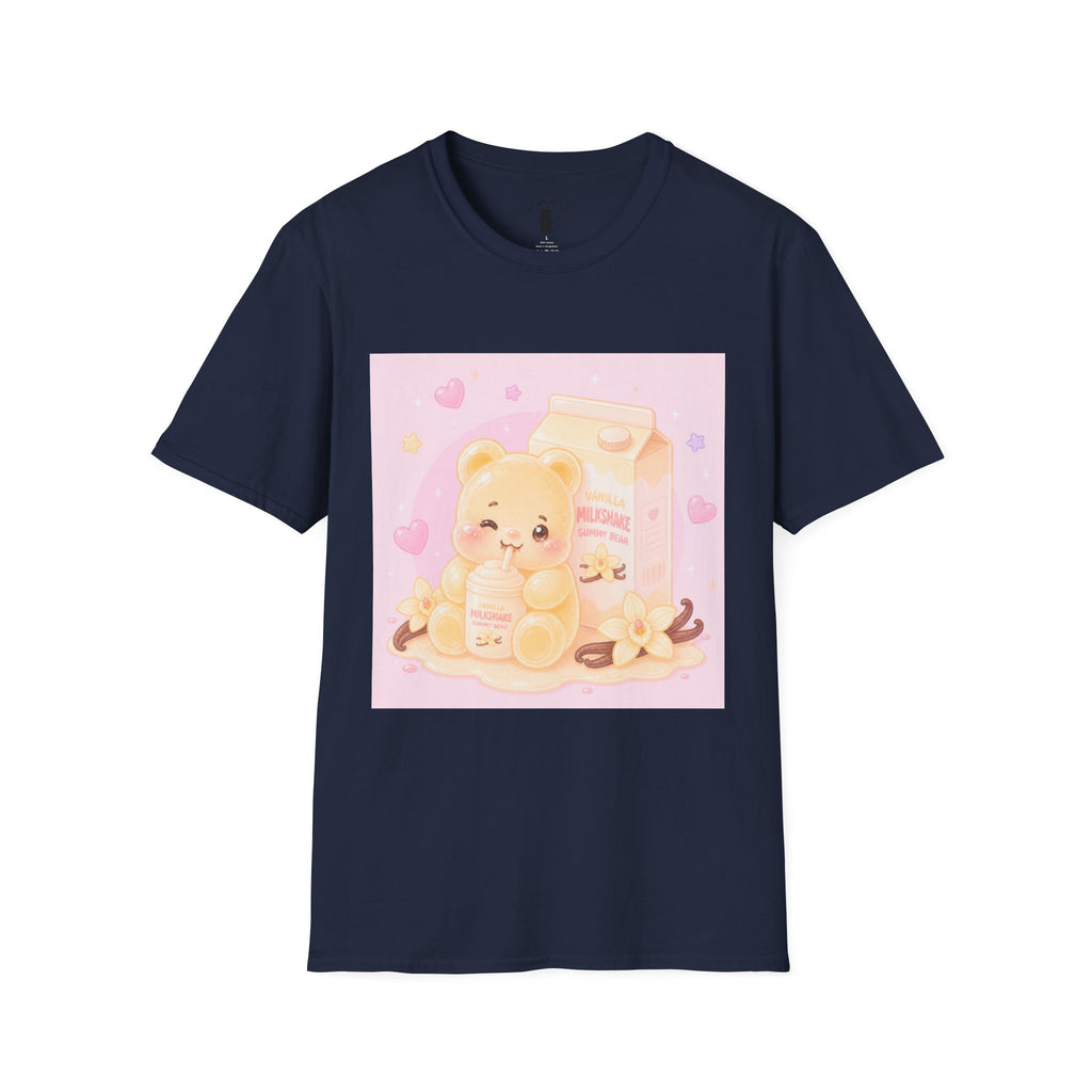 Vanilla Milkshake Gooey Gummy Cartoon T-Shirt — Pastel Aesthetic Tee