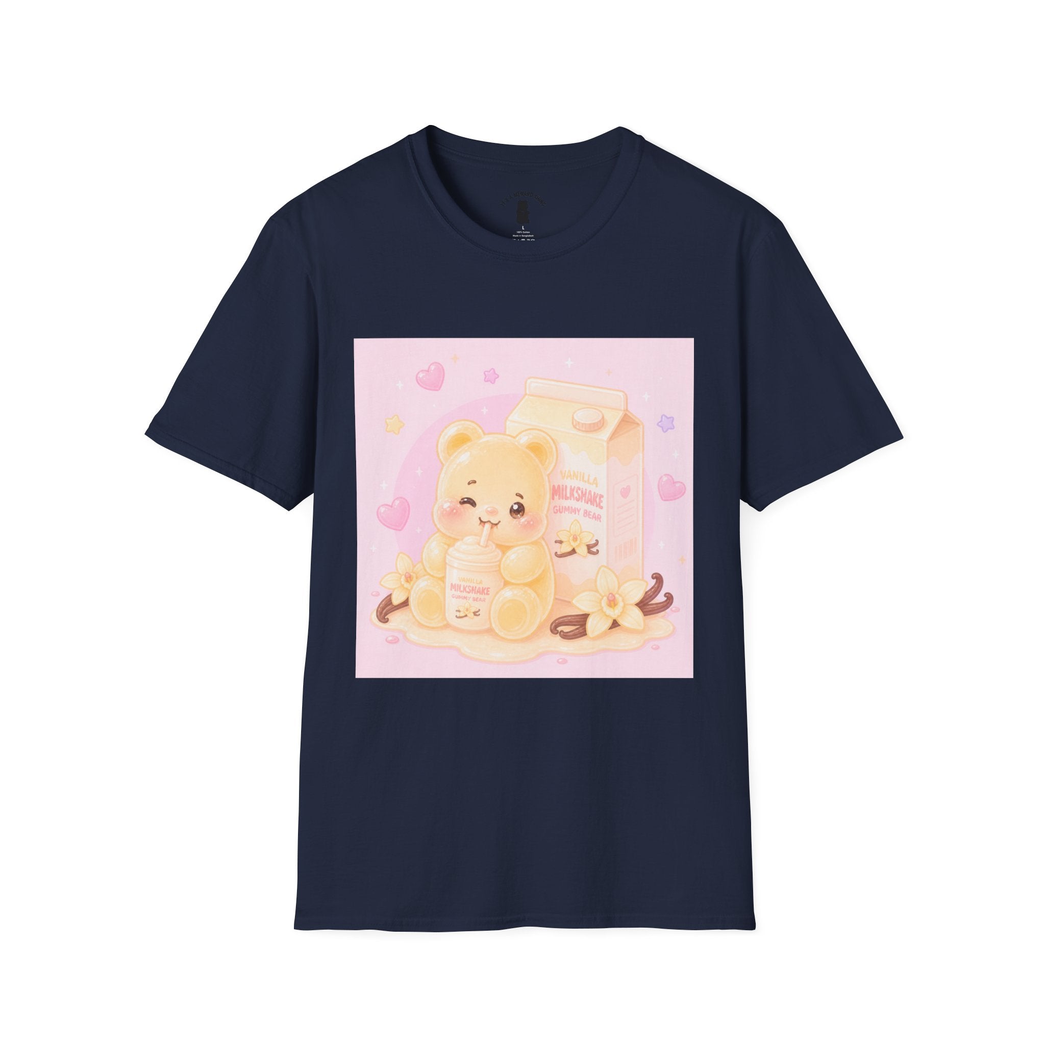 Vanilla Milkshake Gooey Gummy Cartoon T-Shirt — Pastel Aesthetic Tee