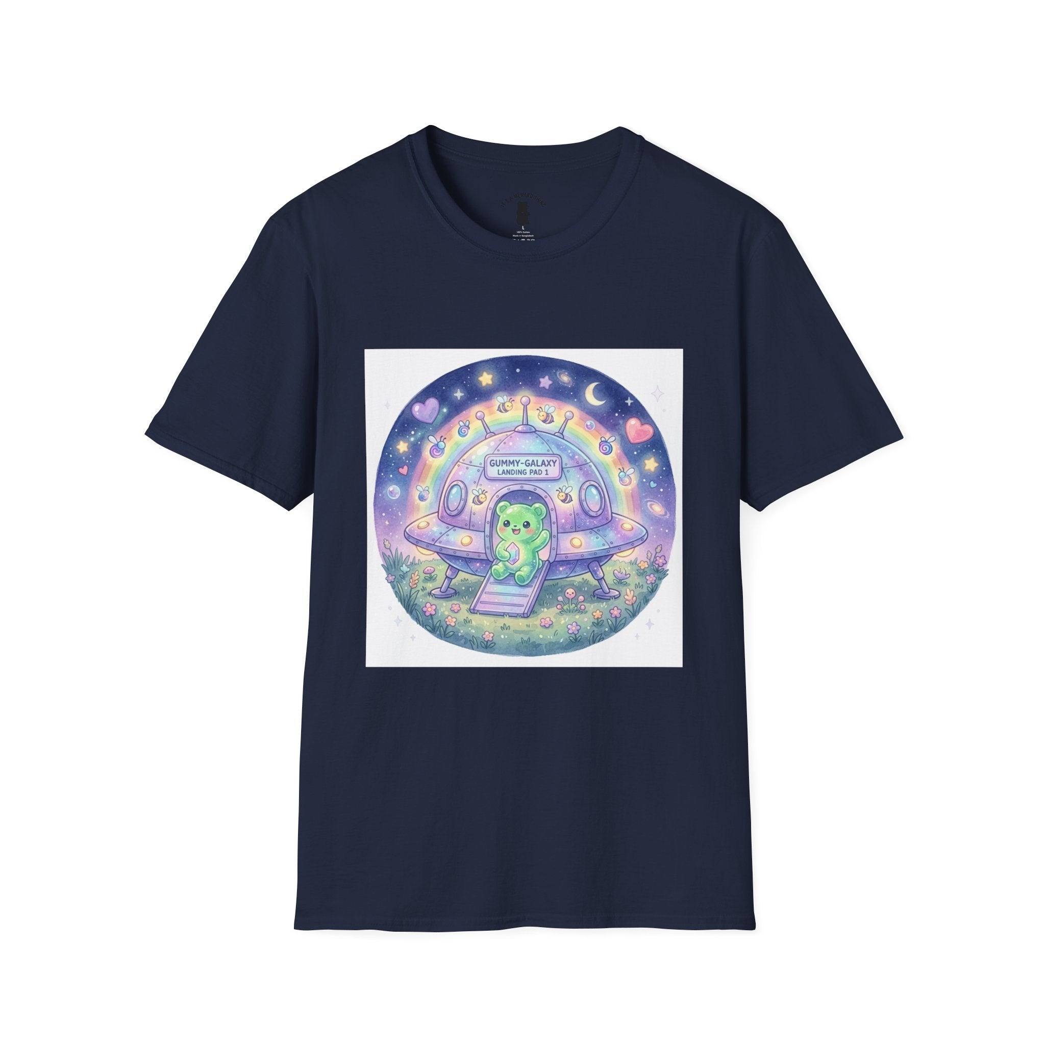 Alien Spaceship, Green Gooey Gummy Space Friend— Kawaii UFO Design