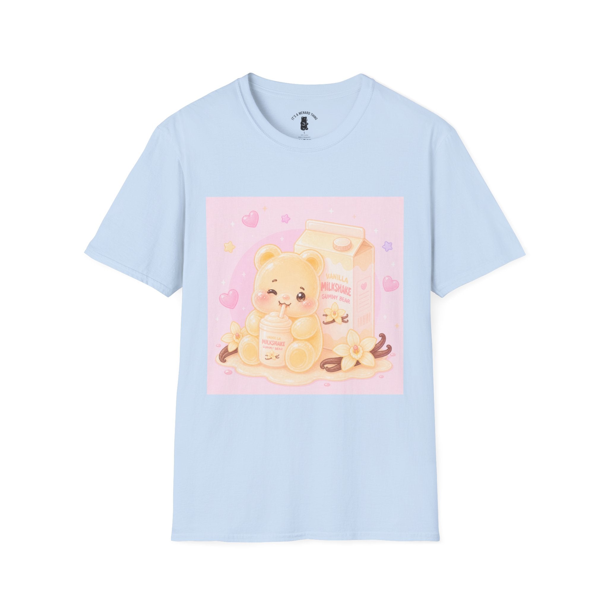 Vanilla Milkshake Gooey Gummy Cartoon T-Shirt — Pastel Aesthetic Tee