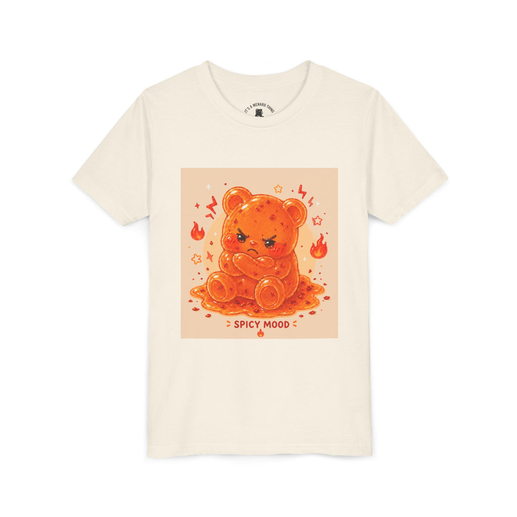 Spicy Mood Tangy Orange Gooey Gummy Bear - Angry Kawaii Bear Graphic