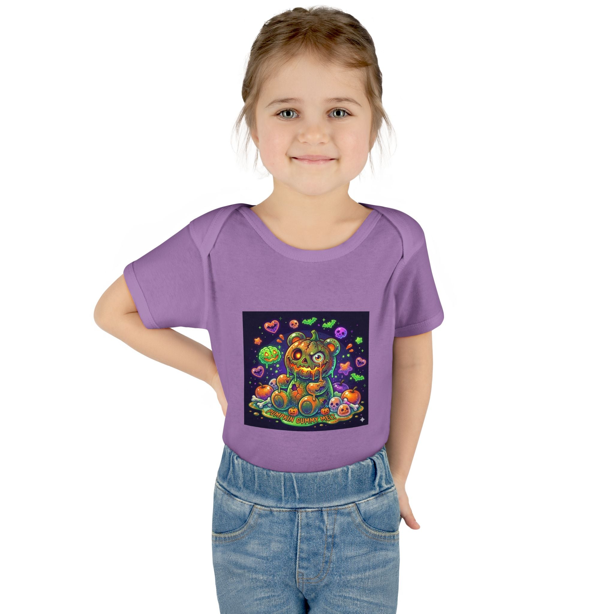 Halloween Pumpkin Head Gooey Gummy Bear - Infant Onesie