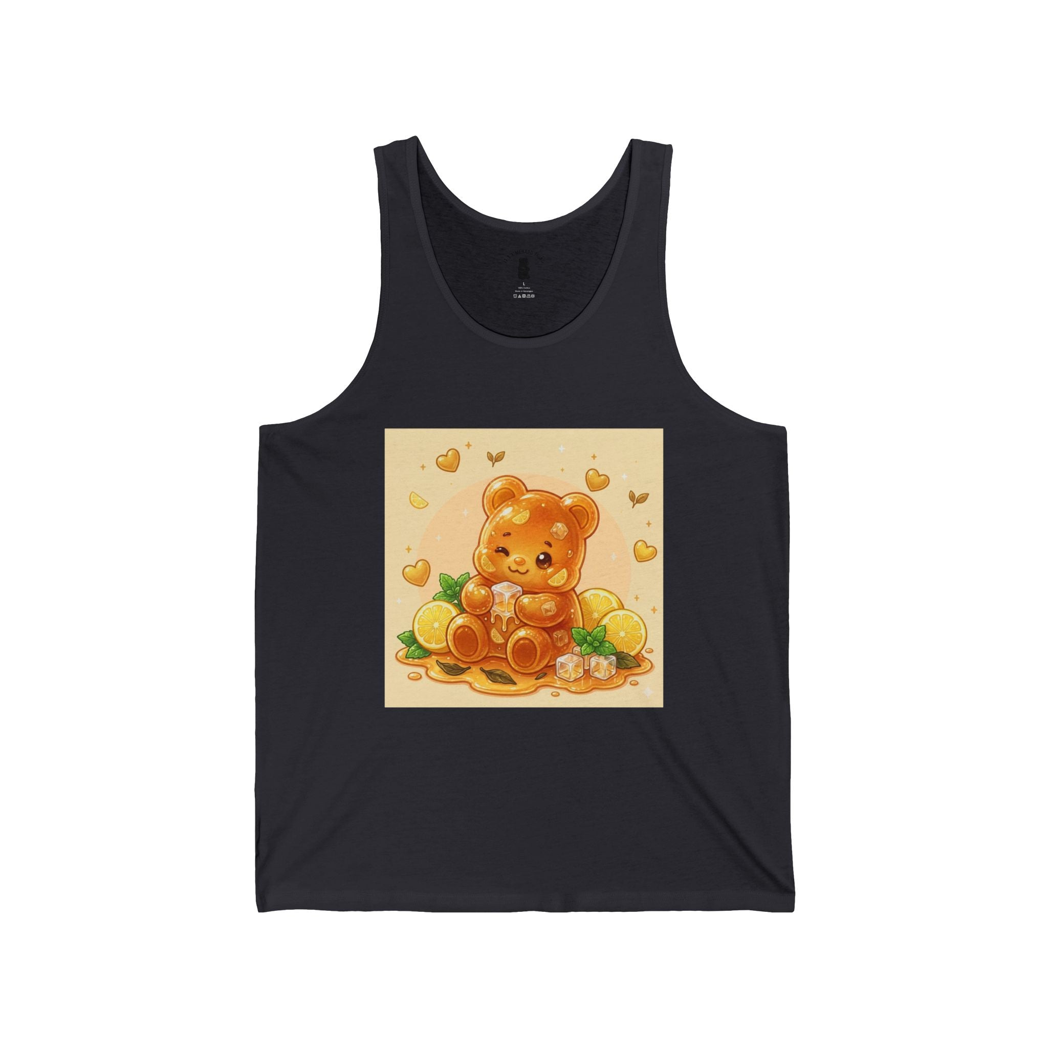 Honey Iced Tea, Golden Gooey Gummy Bear — Kawaii Design Tank Top