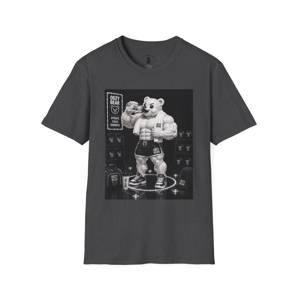 Rehydration Time, Oozy Buff Bodybuilder Gummy Gym Addition- Adult Graphic Shirt