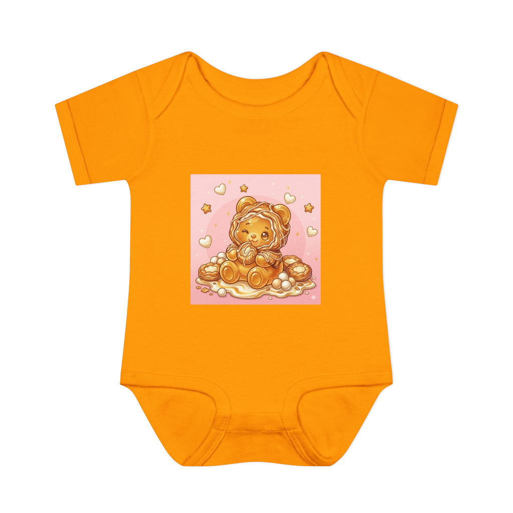 Cheese Danish Gooey Gummy bear in Puff PJs- Baby Onesie