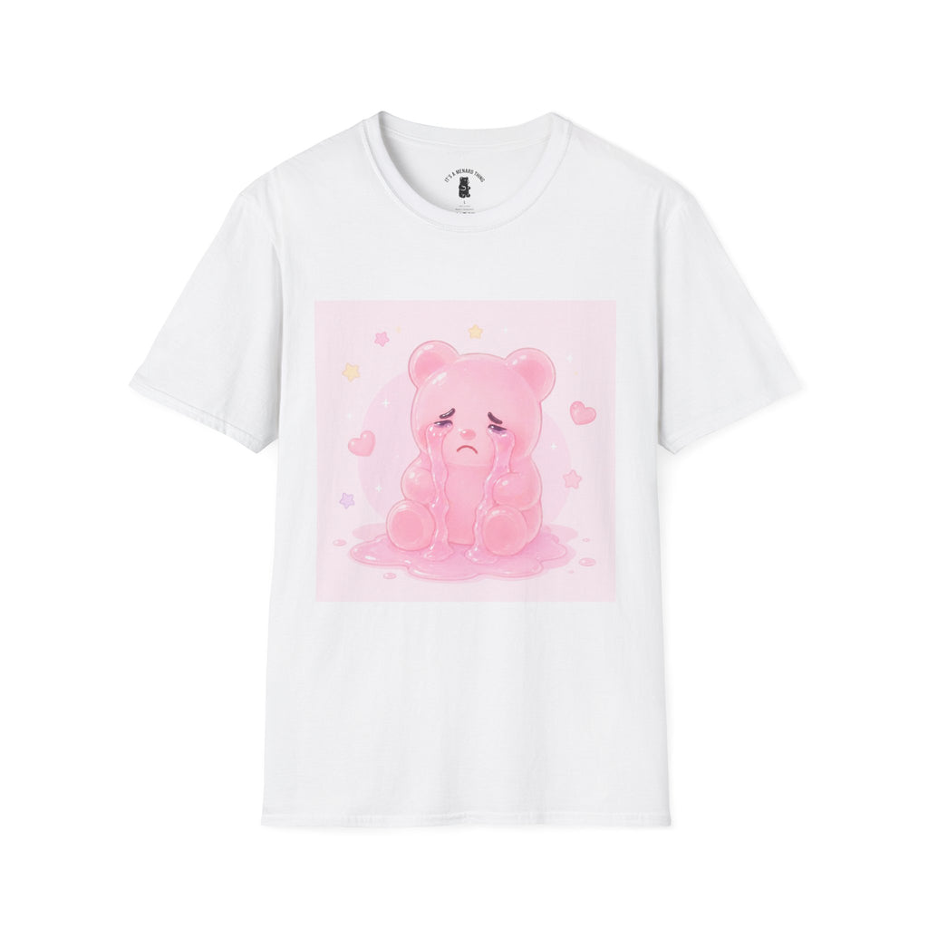 Crying Pink Gooey Gummy Bear- Graphic Tee