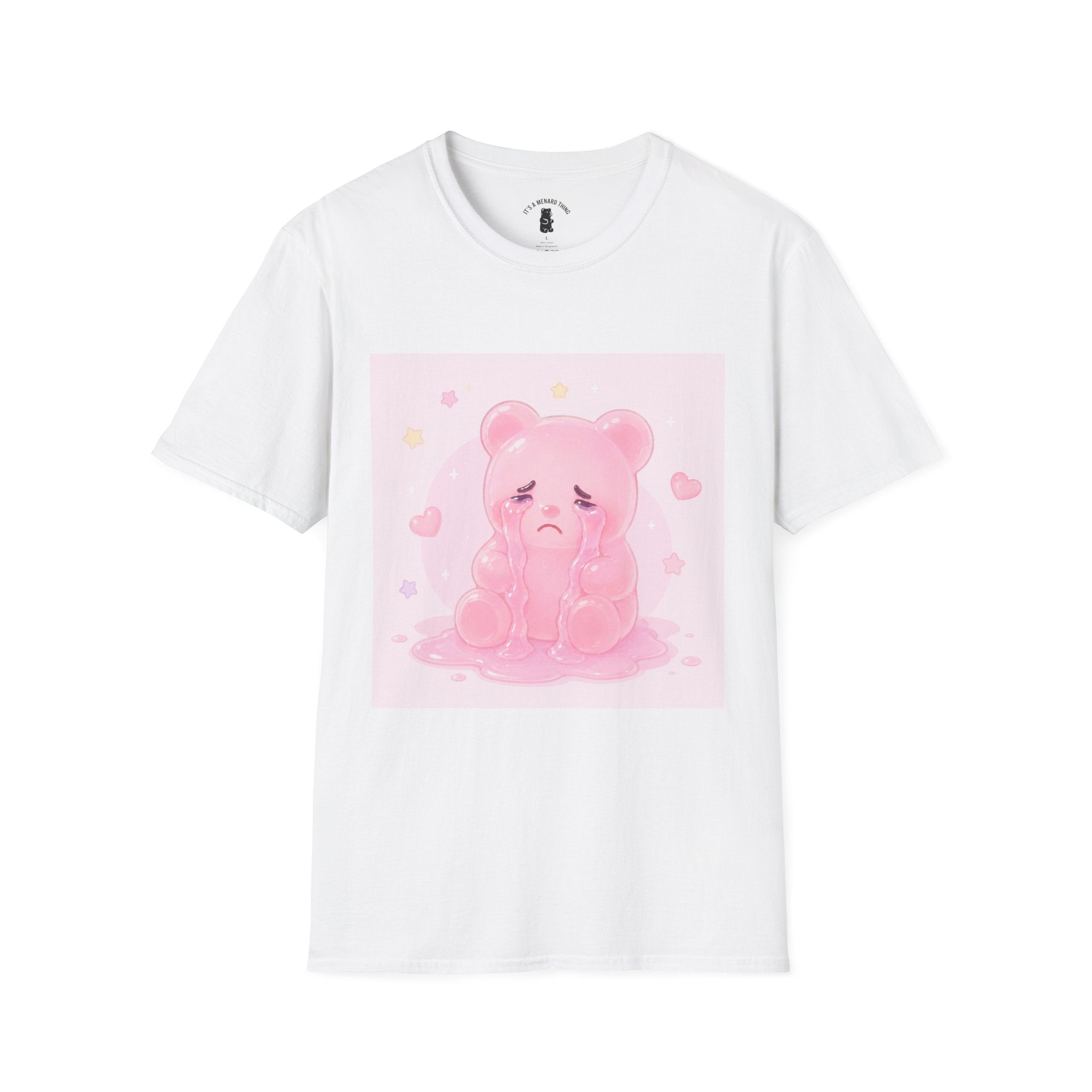 Crying Pink Gooey Gummy Bear- Graphic Tee