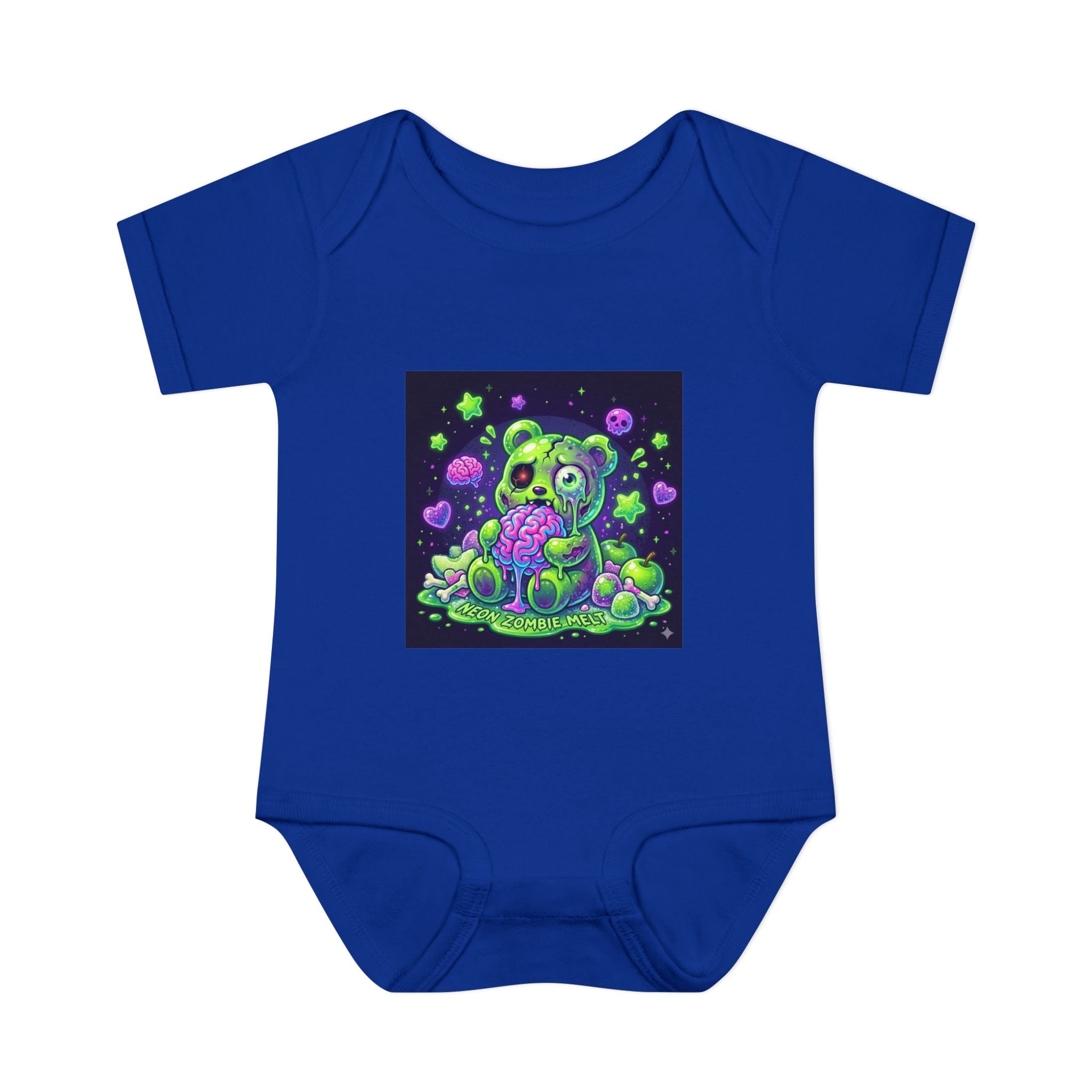 Baby Bodysuit — Neon Zombie Halloween Gooey Gummy Bear
