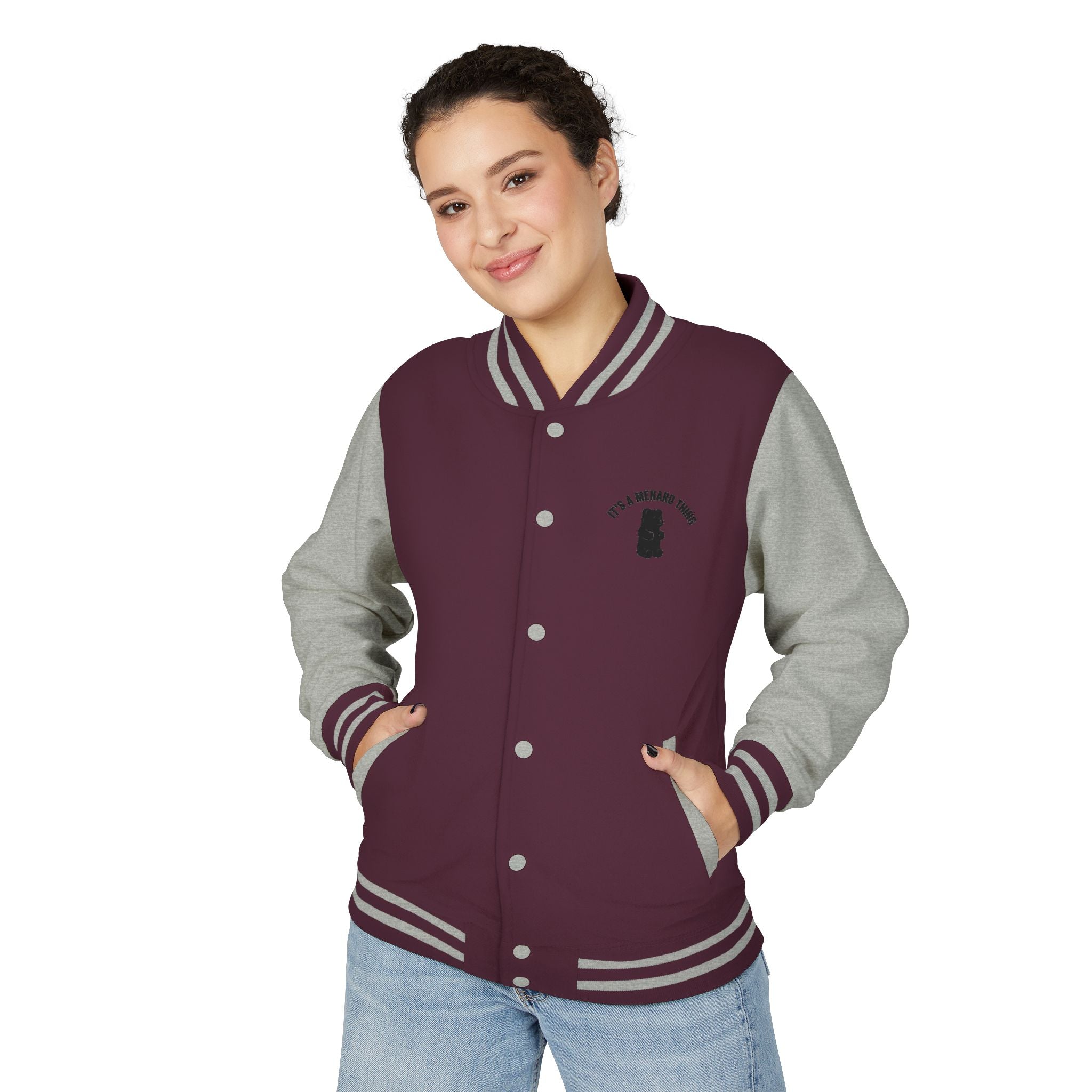 White Ghost Pipe Custer, Oozy Bears Mushroom Special- Letterman Graphic Jacket