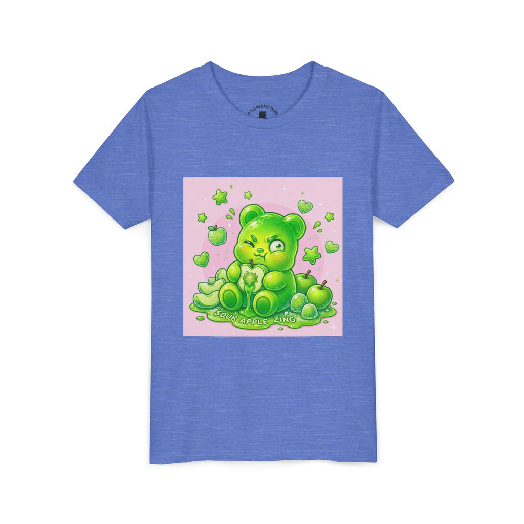 Neon Green Sour Apple Gooey Gummy Bear Graphic Youth Shirt