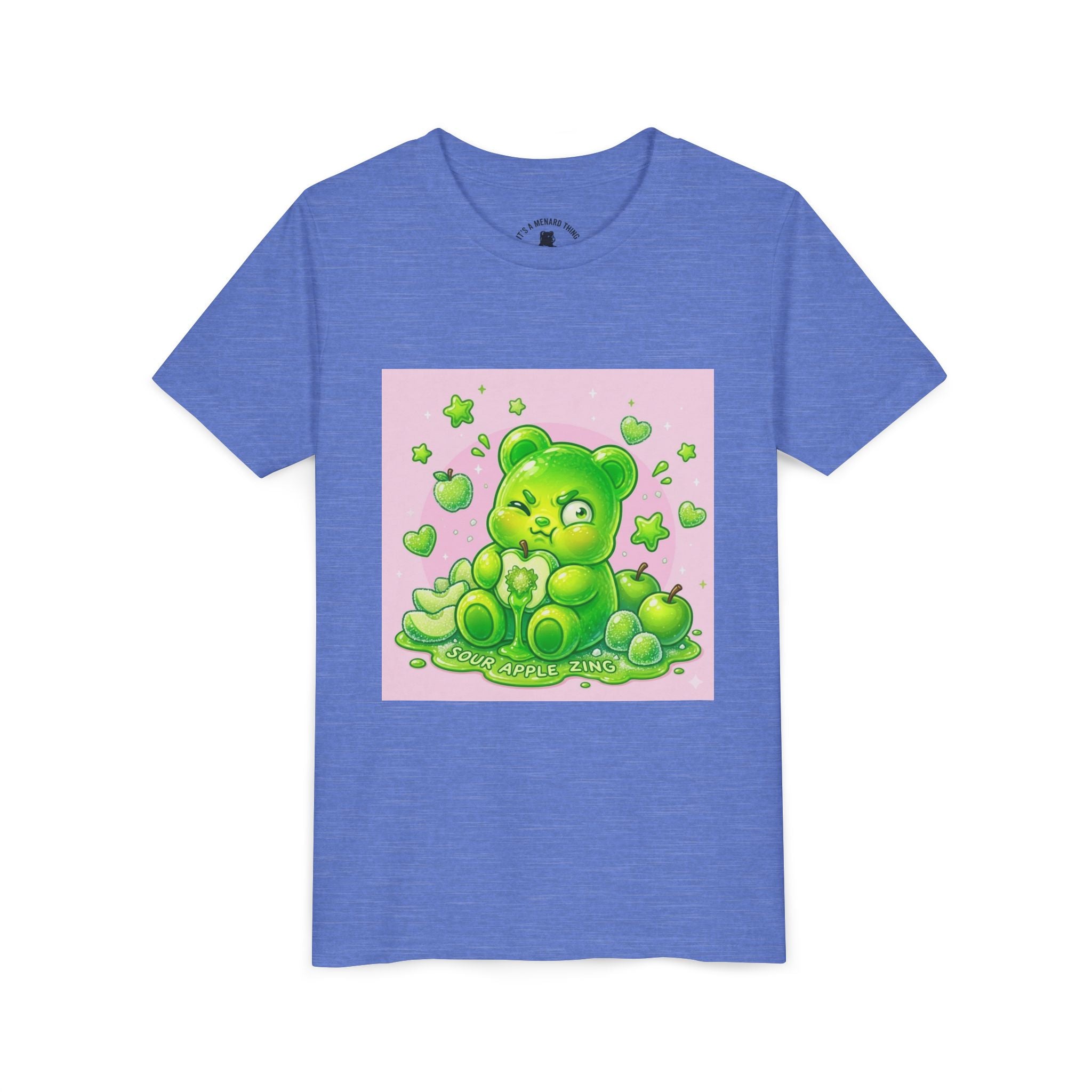 Neon Green Sour Apple Gooey Gummy Bear Graphic Youth Shirt