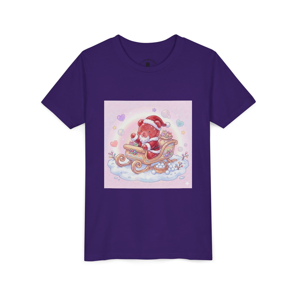 Cute Gooey Gummy Red Santa in Sleigh Holiday Shirt