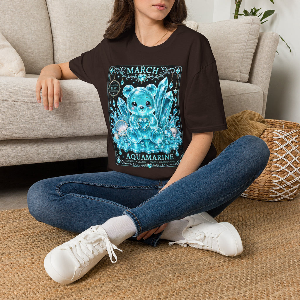 March, Aquamarine Birthstone Oozy Bear Gummy Special Addition- Graphic Shirt