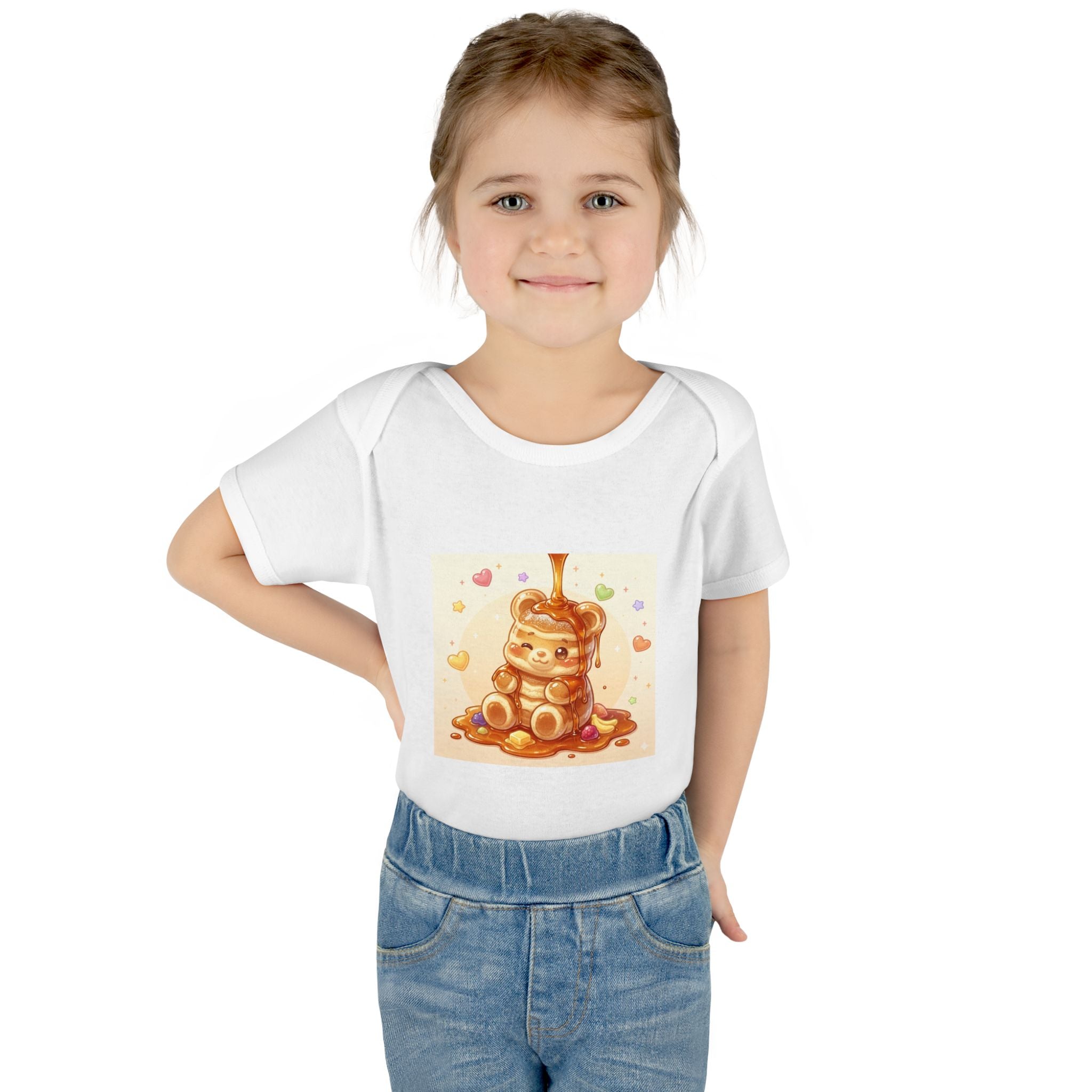 Fluffy Gooey Pancake Gummy Bear Baby Bodysuit — Cute Gummy bear Infant Onesie