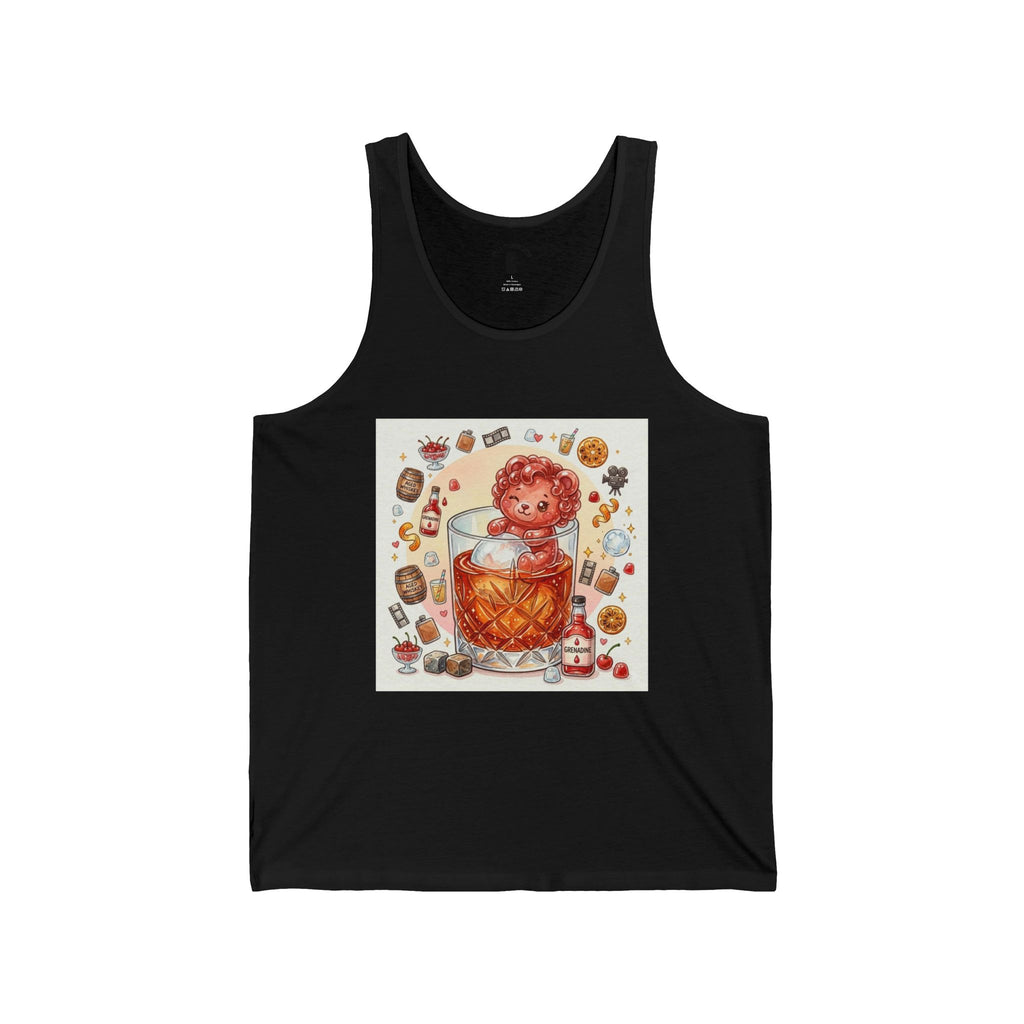 Whimsical Shirely Temple Cocktail Special, Boozey Gooey Gummy Bear— Kawaii Graphic Tank Top