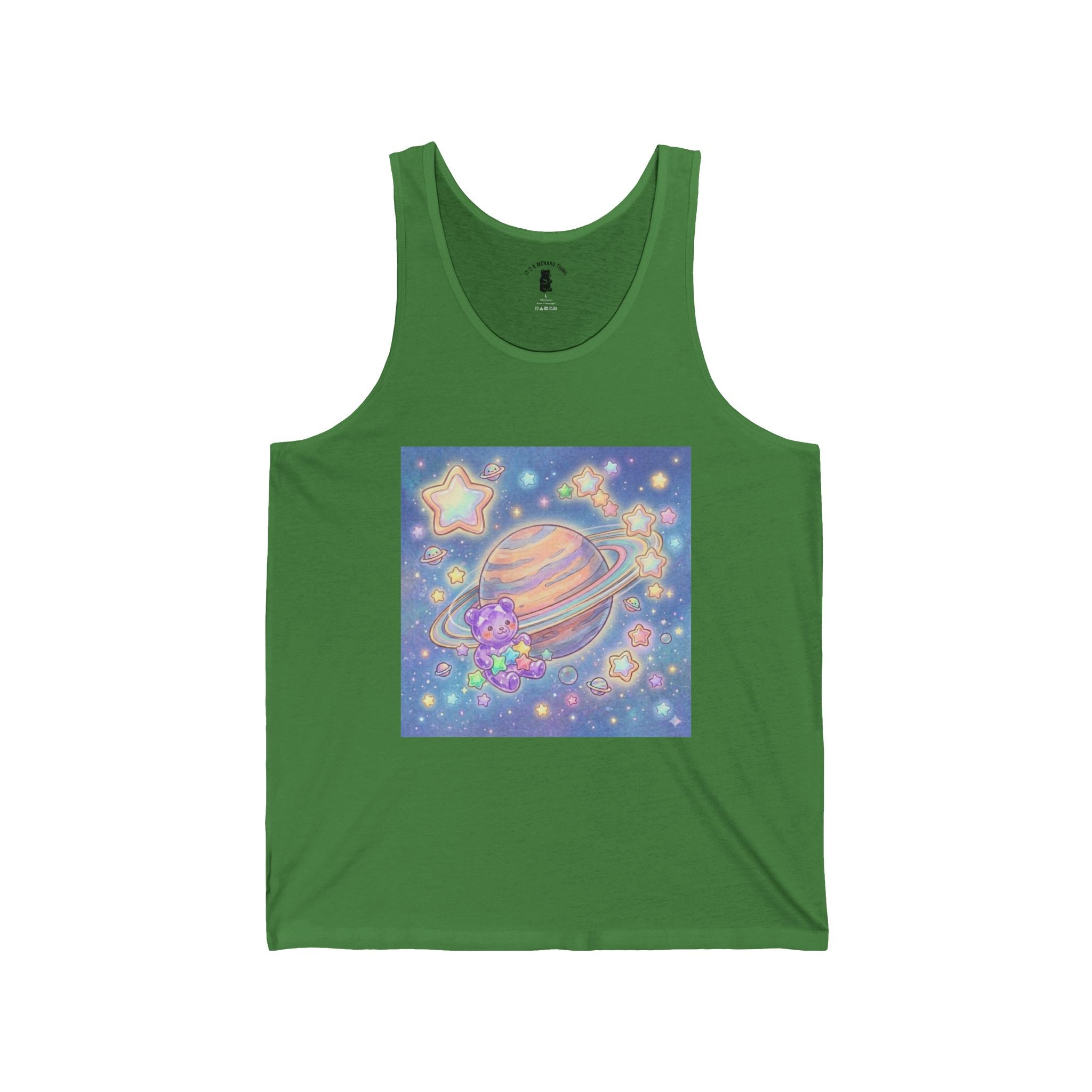 Ring-A-Round me Saturn, Special Purple Crystal Gooey Gummy Bear— Kawaii Graphic