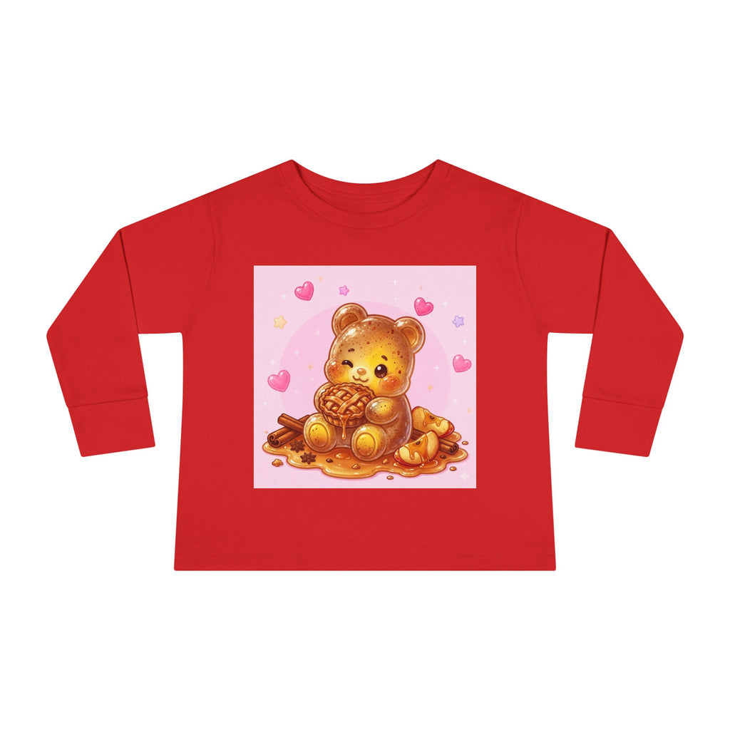 Cinnamon Sweet Fresh Apple Pie, Oozy Bear Gummy Friend- Kids Long Sleeve Shirt
