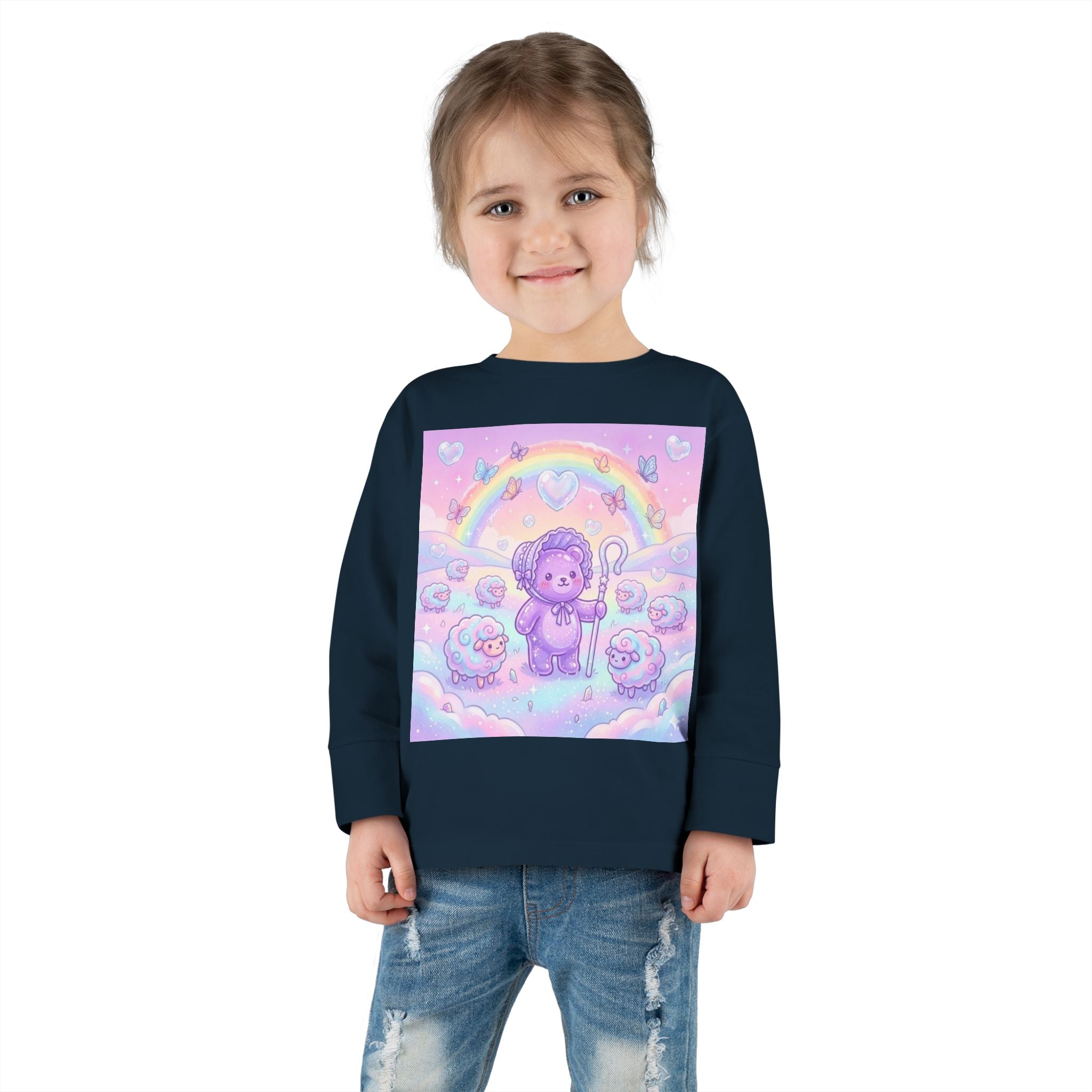Sweet Dreams, Cotton Candy Sheep & Oozy Shepard of Snoozes_ Graphic Long Sleeve