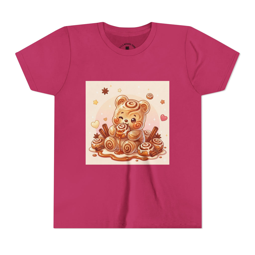 Cinnamon Swirl & Frosting Gooey Gummy Bear Graphic Youth T‑Shirt