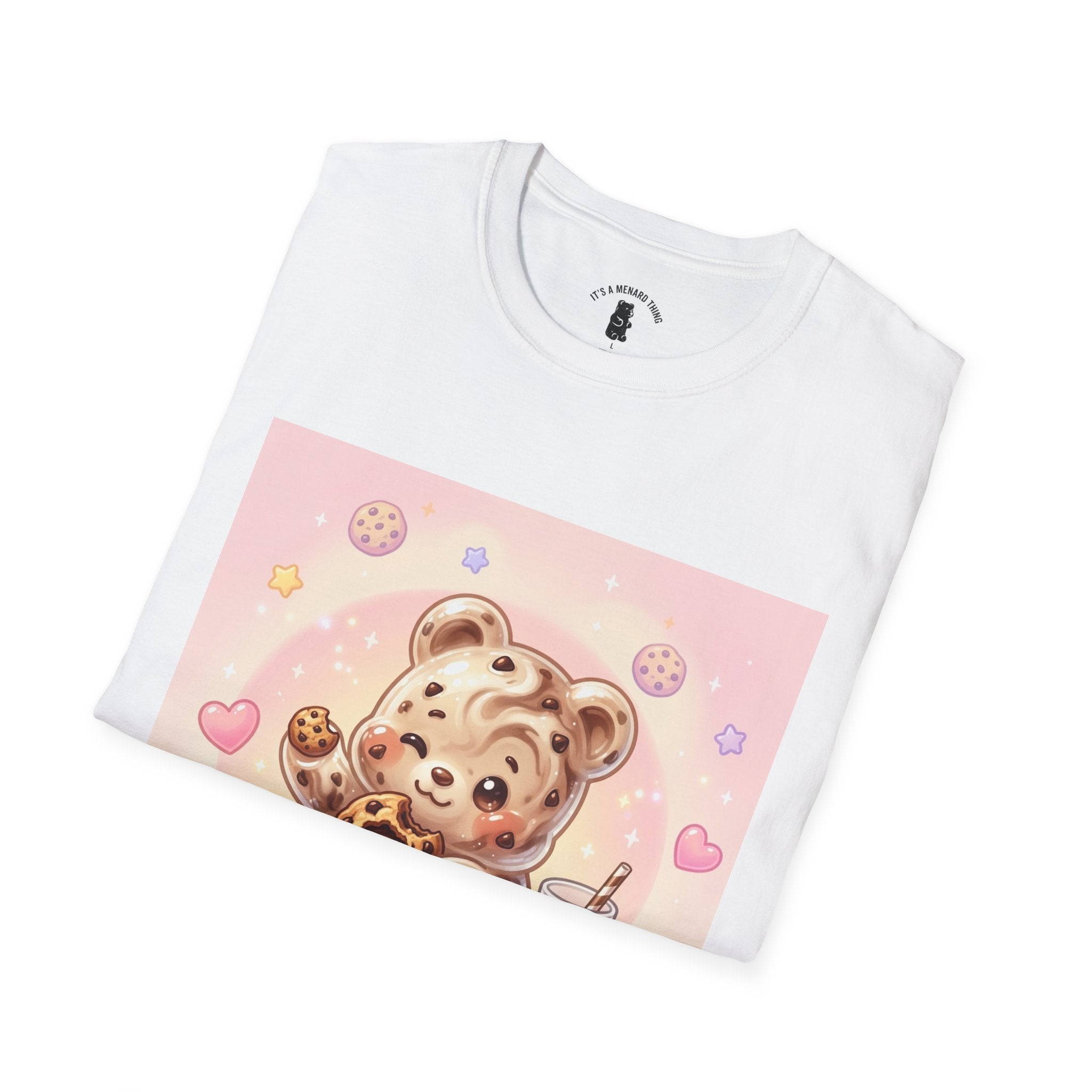 Cookies and Milk, Fudge Gooey Gummy Bear — Kawaii Graphic T-Shirt