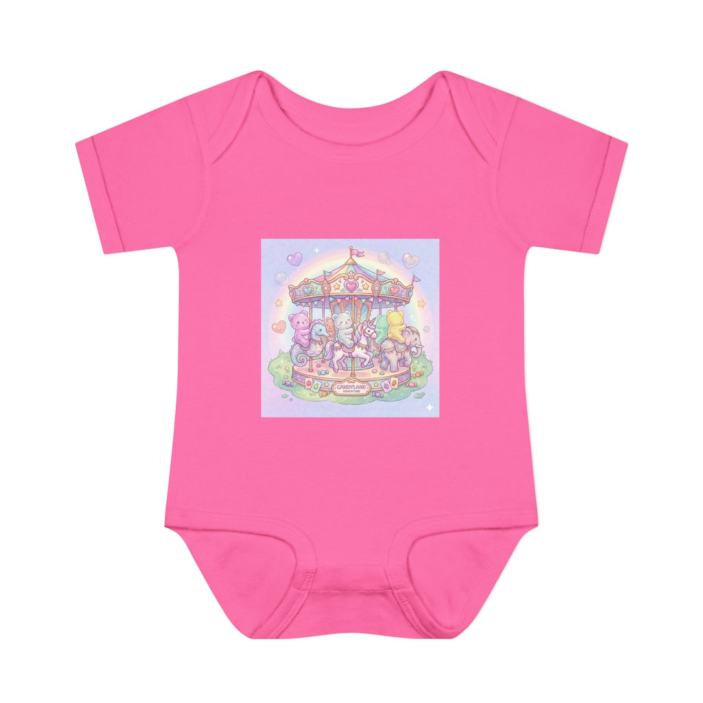 Gooey Gummies Carousel: Pastel Baby Bodysuit