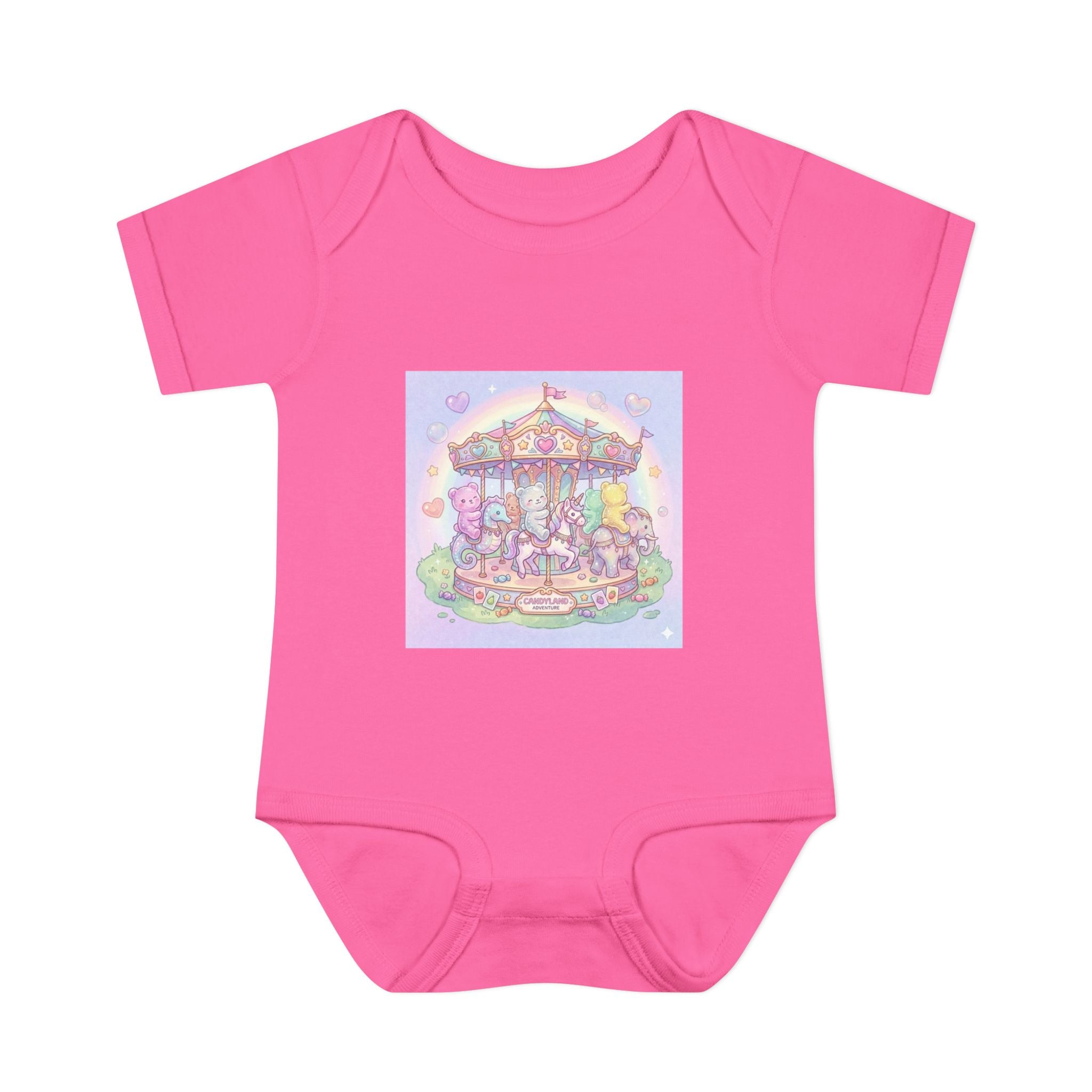 Gooey Gummies Carousel: Pastel Baby Bodysuit