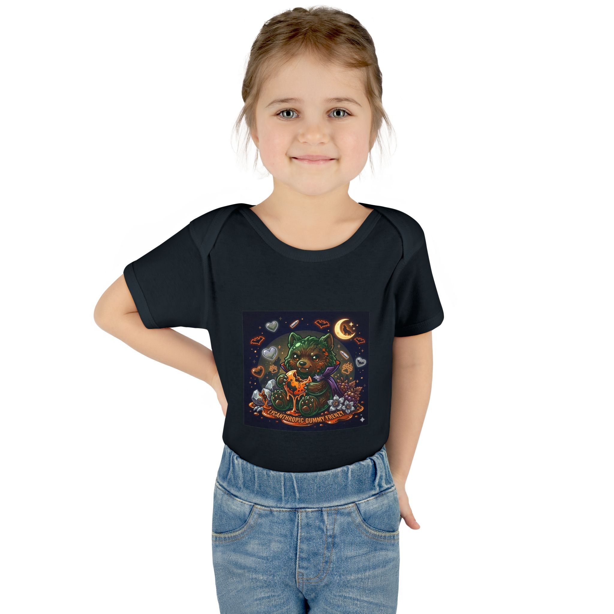 Baby Bodysuit — Cute Halloween Werewolf Gooey Bear