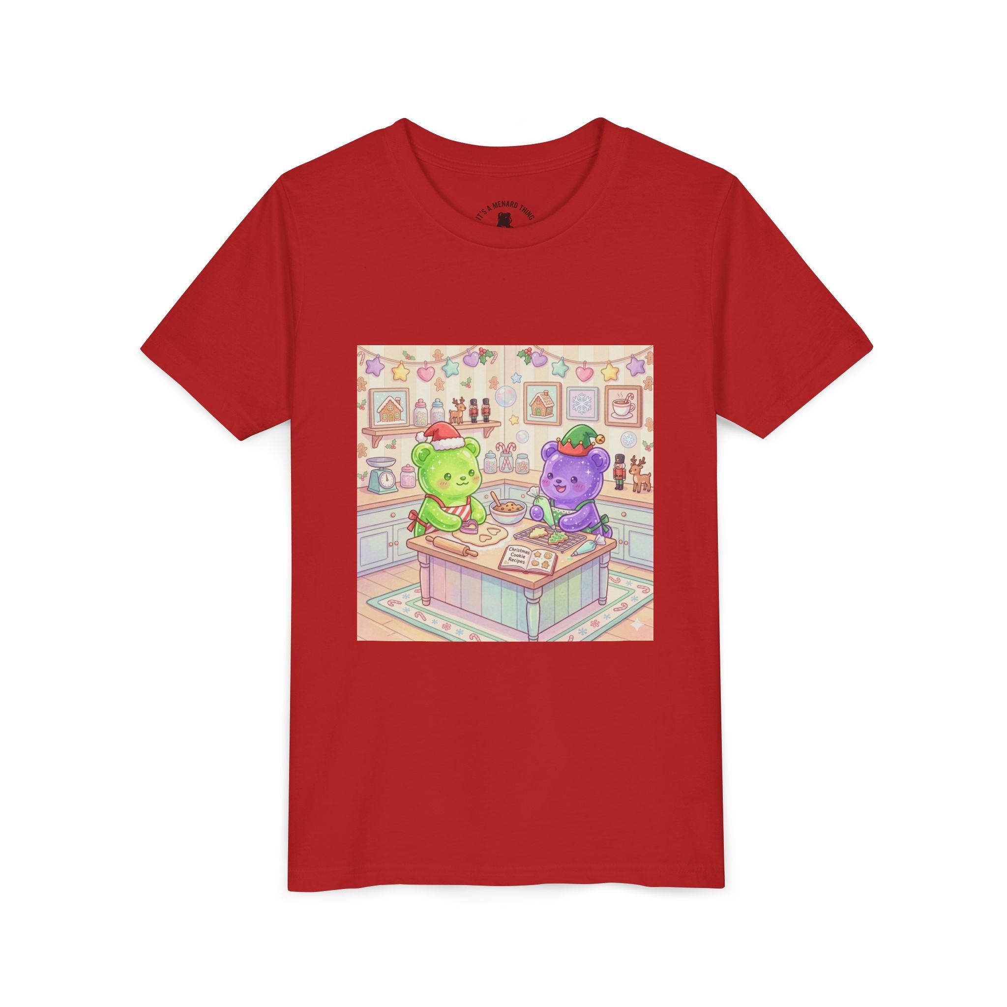 Gooey Gummies making Holiday Cookies T‑Shirt — Cute Pastel Kitchen Baking Design