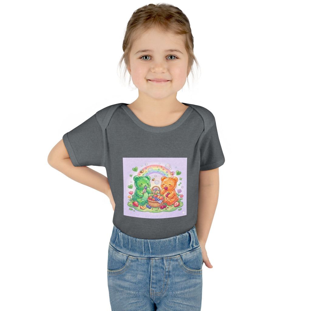 Fruit Garden Eating Gooey Gummy Bears Infant Bodysuit — Baby Shower Gift