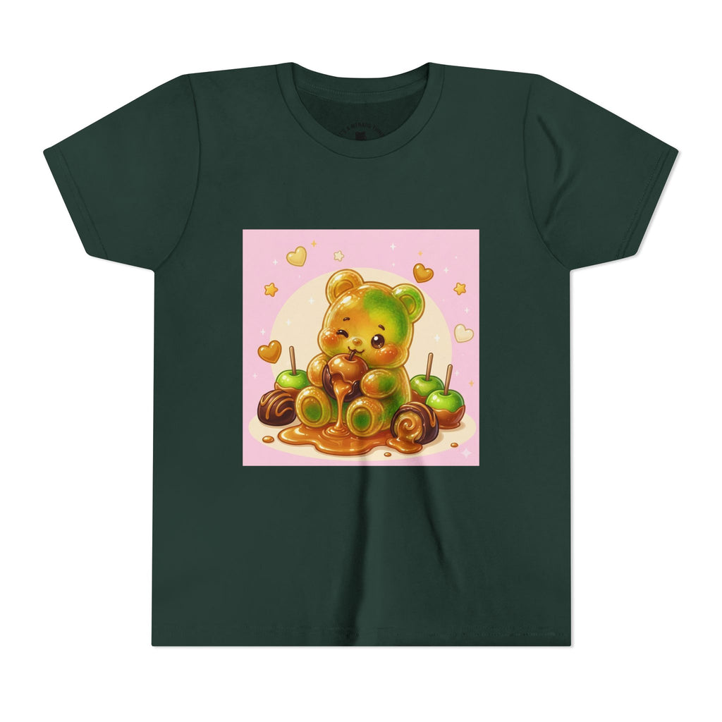 Caramel Apple Gooey Gummy Bear Graphic Kids T-Shirt