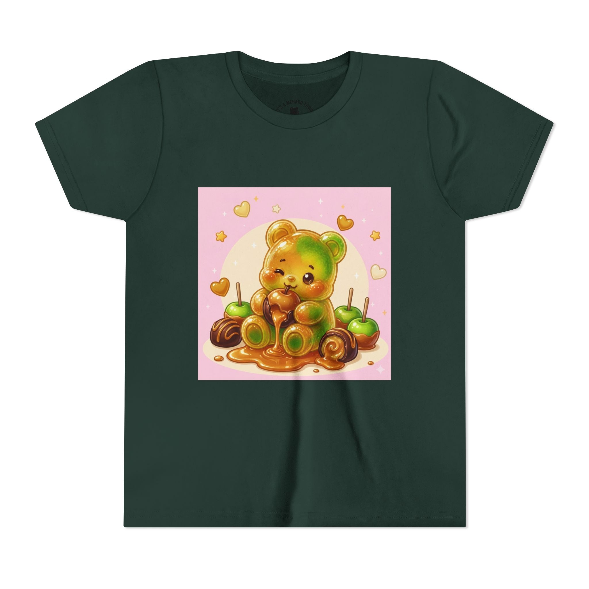 Caramel Apple Gooey Gummy Bear Graphic Kids T-Shirt