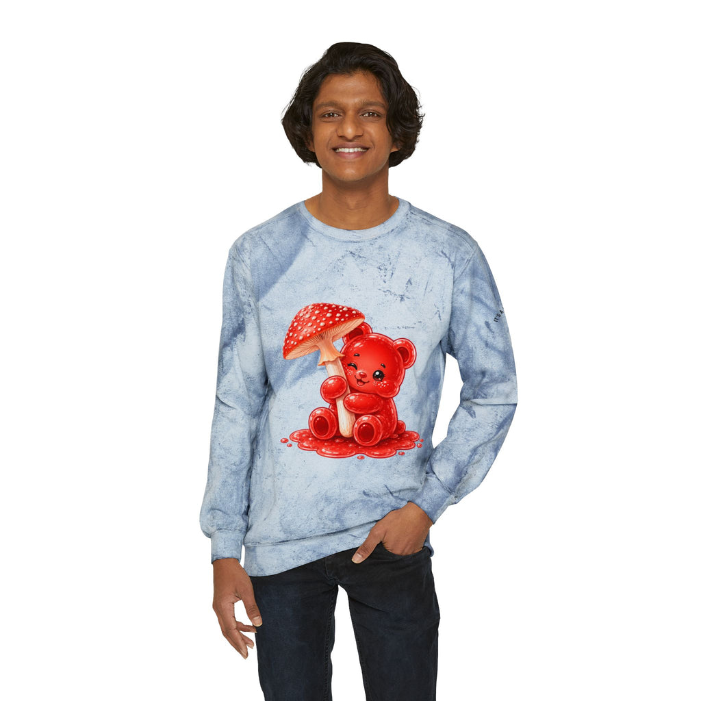 Speckled Special Red Mushroom, Gooey Gummy bear — Kawaii Graphic Sweatshirt