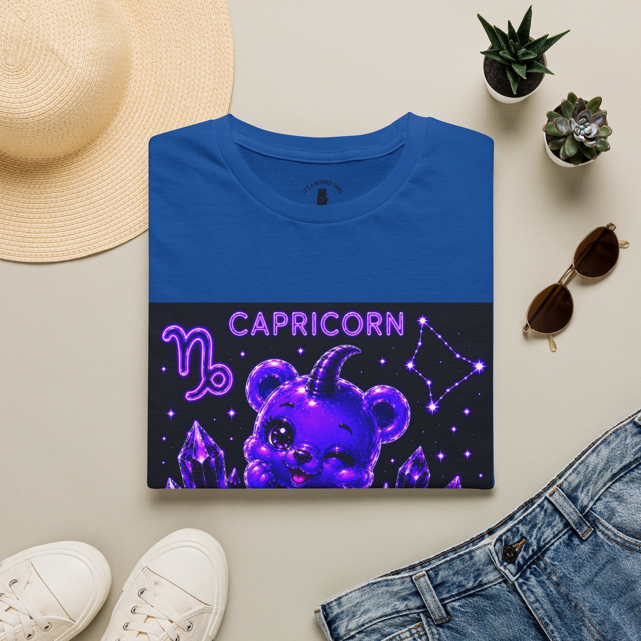 Capricorn Zodiac Constellation Oozy Bear Friend- Graphic Shirt