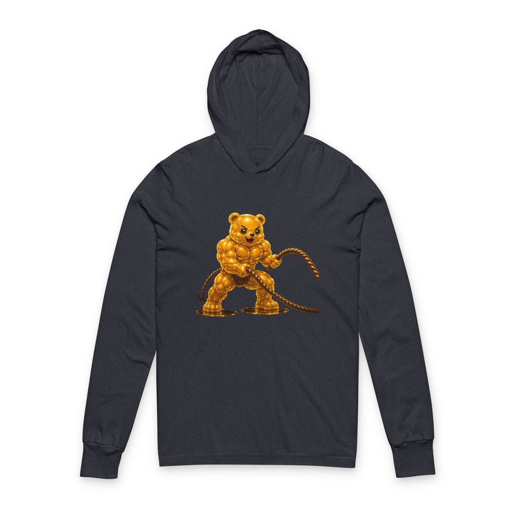 Rope Workout Training, Golden Oozy Buff Bear Gummy Gym Addition- Adult Workout Sweatshirt