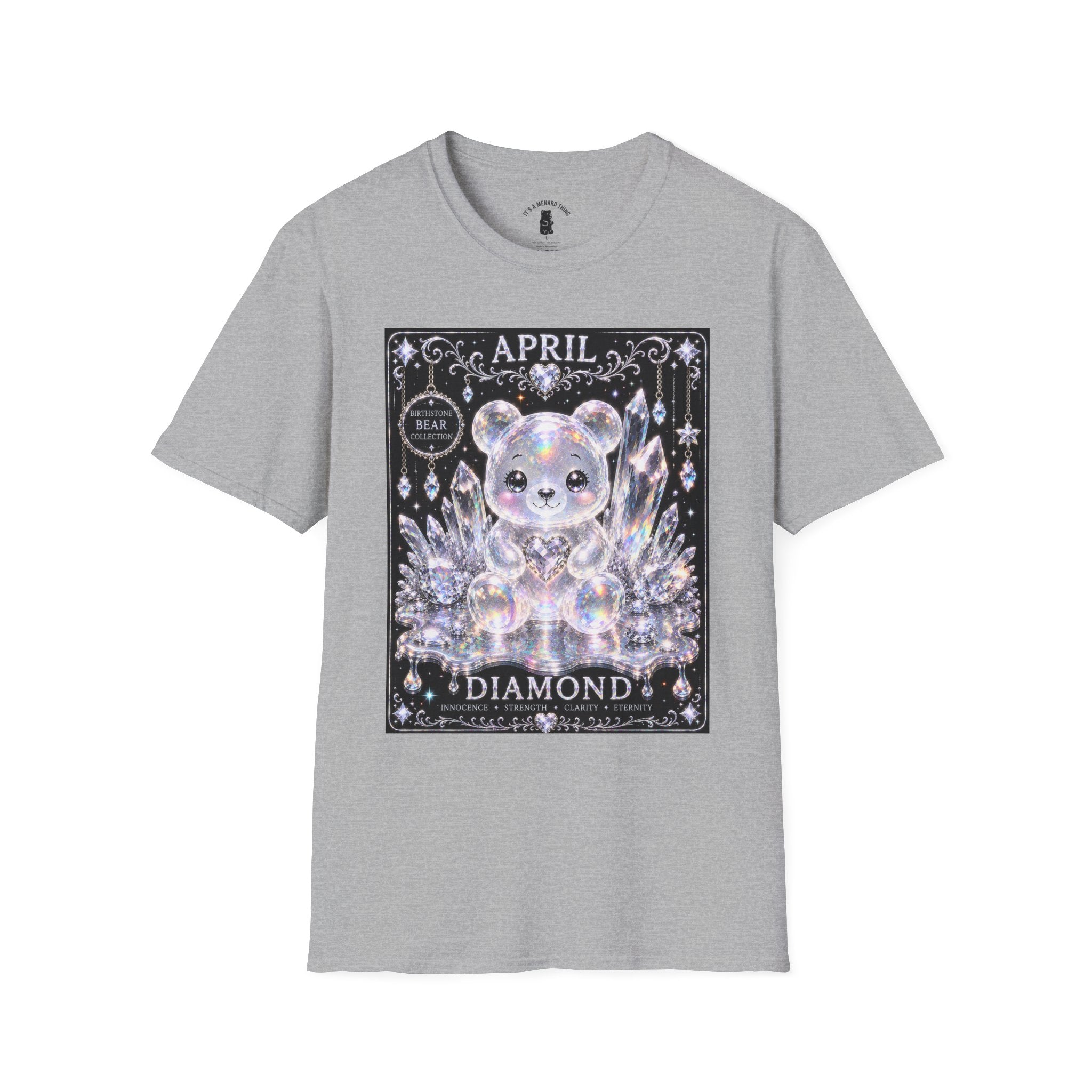 April, Diamond Birthstone Crystal Oozy Bear Friend Special Addition- Graphic Shirt