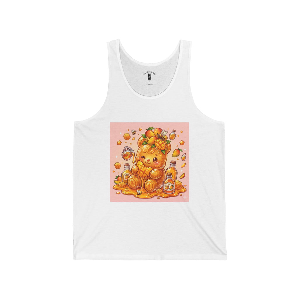 Delicous Ripe Mango, Exotic Fruit Gooey Gummy Bear — Kawaii Graphic Tank Top