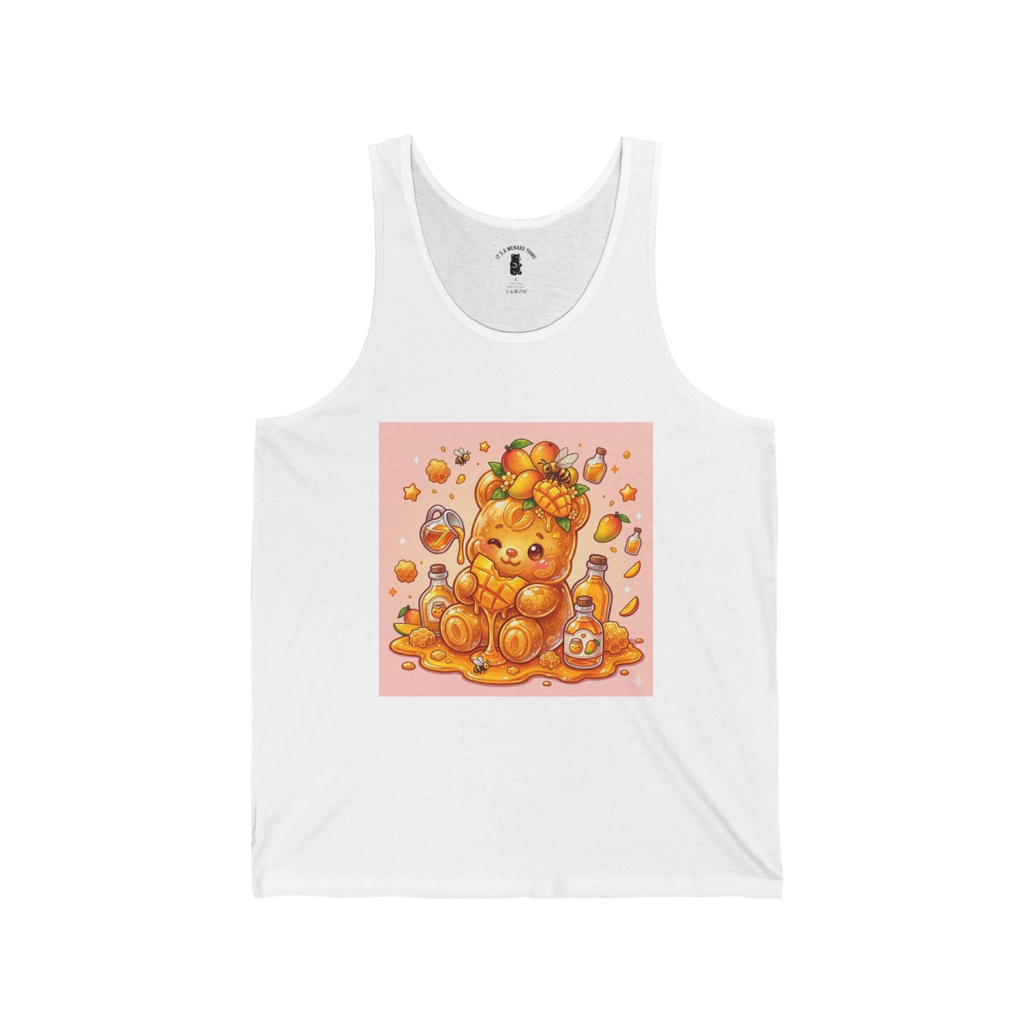 Delicous Ripe Mango, Exotic Fruit Gooey Gummy Bear — Kawaii Graphic Tank Top