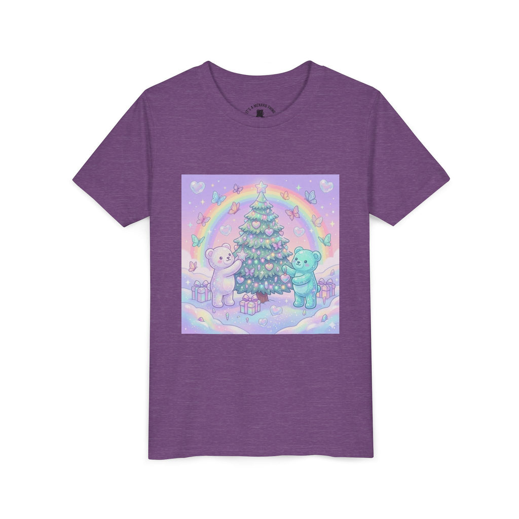 Gooey Gummy Bears Decorating Christmas Tree with Rainbow | Holiday Youth Shirt