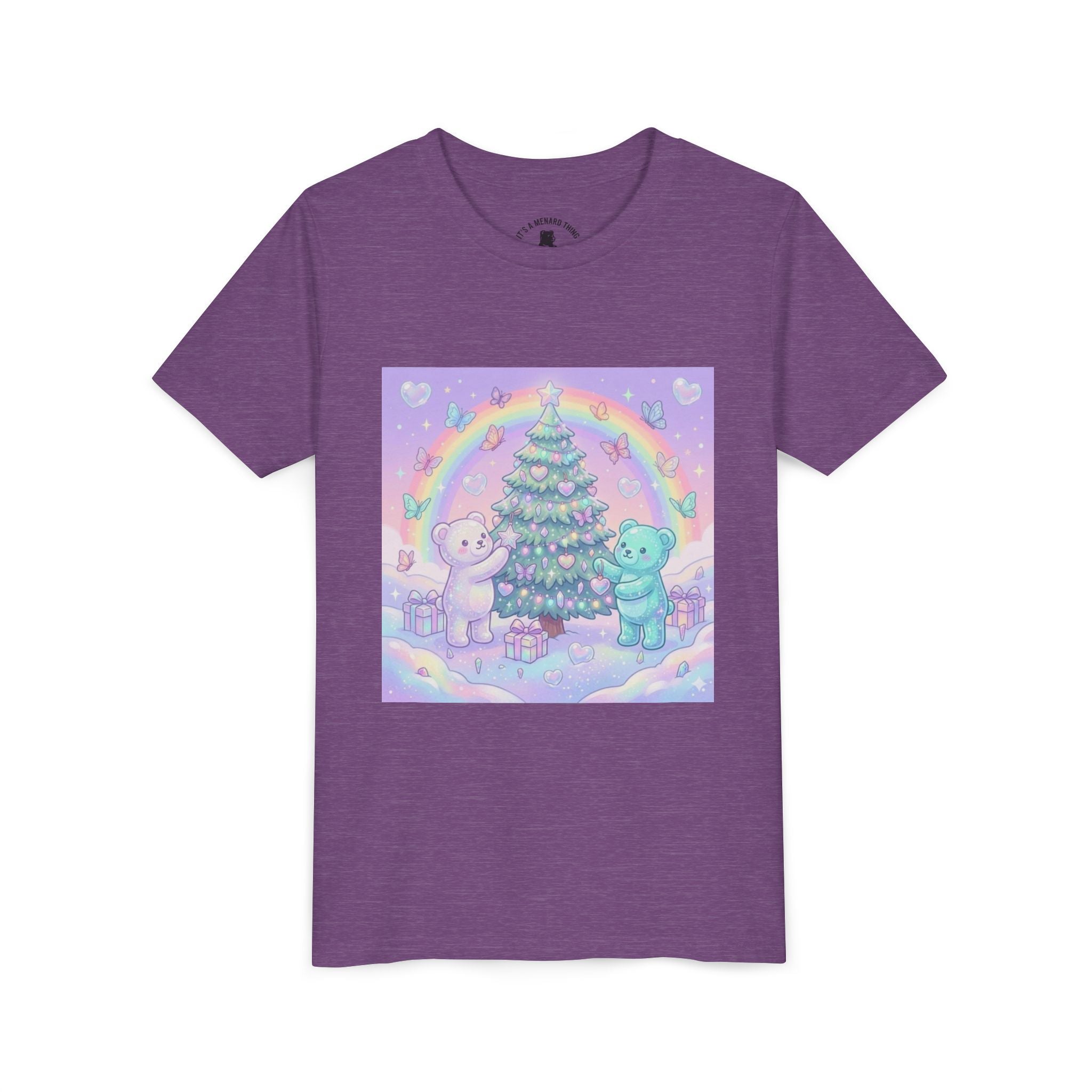 Gooey Gummy Bears Decorating Christmas Tree with Rainbow | Holiday Youth Shirt