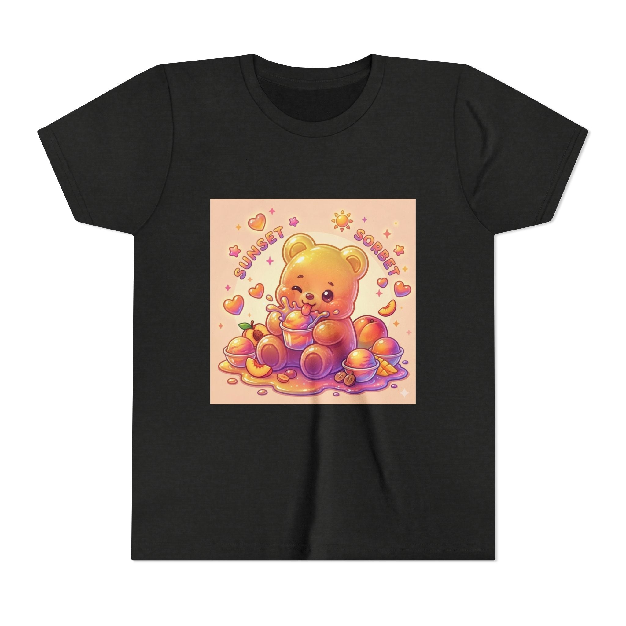 Sunny Peach Sorbet Gooey Gummy Bear Kids Graphic Shirt