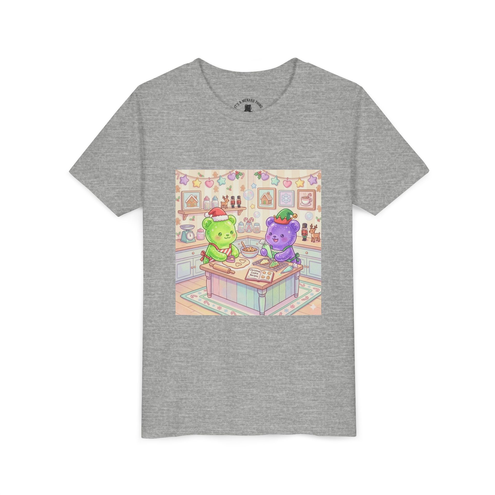 Gooey Gummies making Holiday Cookies T‑Shirt — Cute Pastel Kitchen Baking Design
