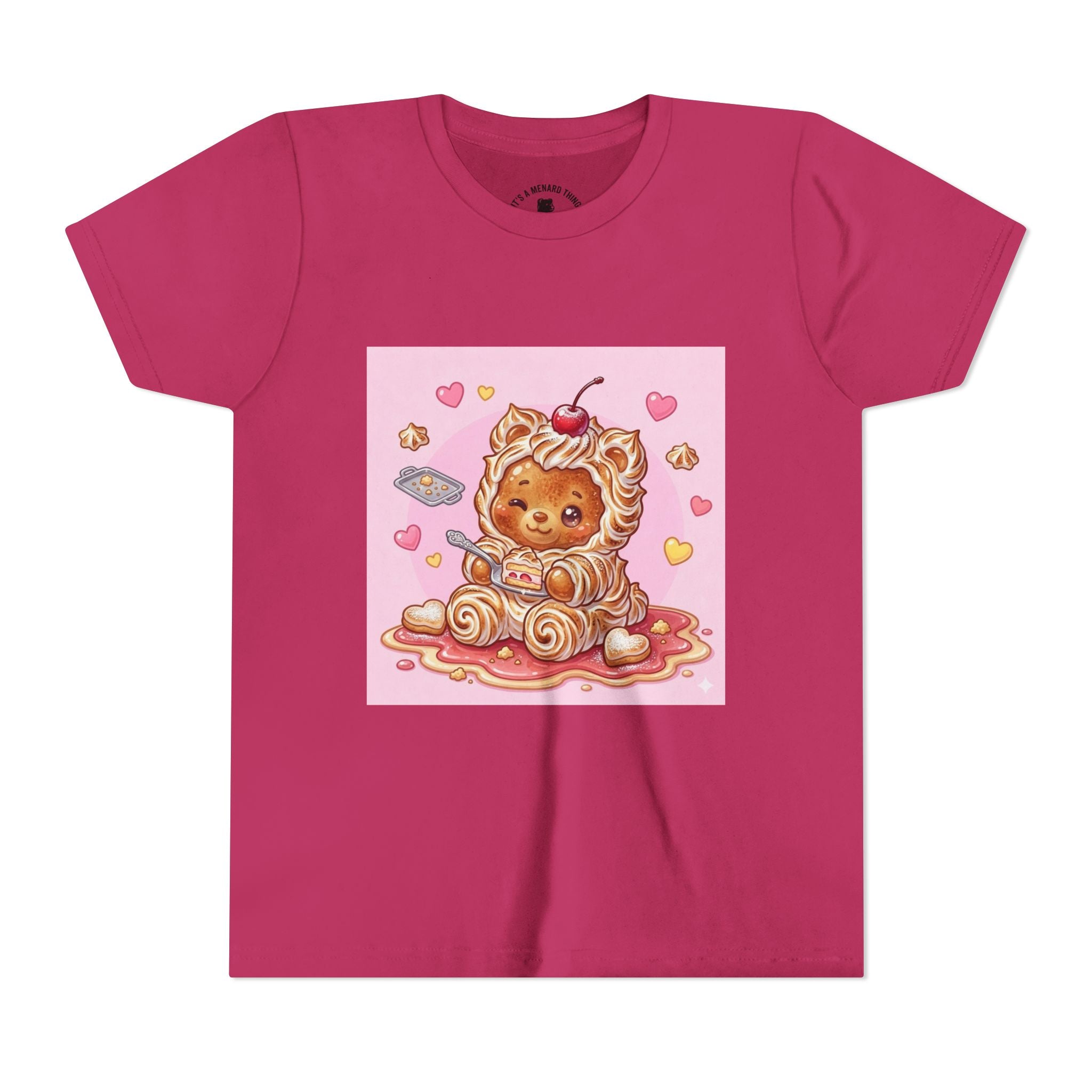 Kawaii Baked Alaska Dessert Gooey Gummy Bear- Kids Tee