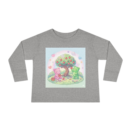 Beautiful Day For Apple Picking, Oozy Bear Gummy Friends Hang Out- Graphic Long Sleeve Shirt