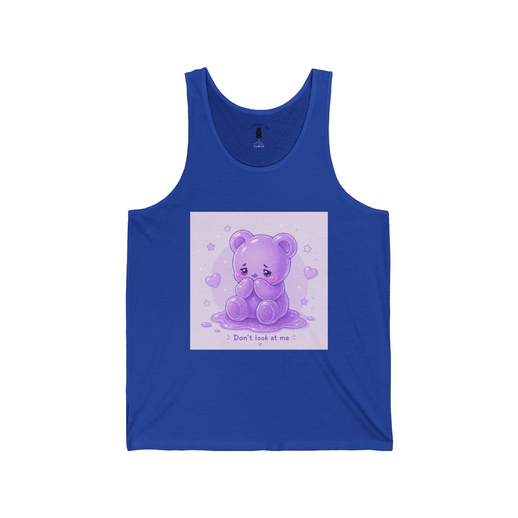 Purple Shy Gooey Gummy Bear  – Kawaii Graphic Tank top