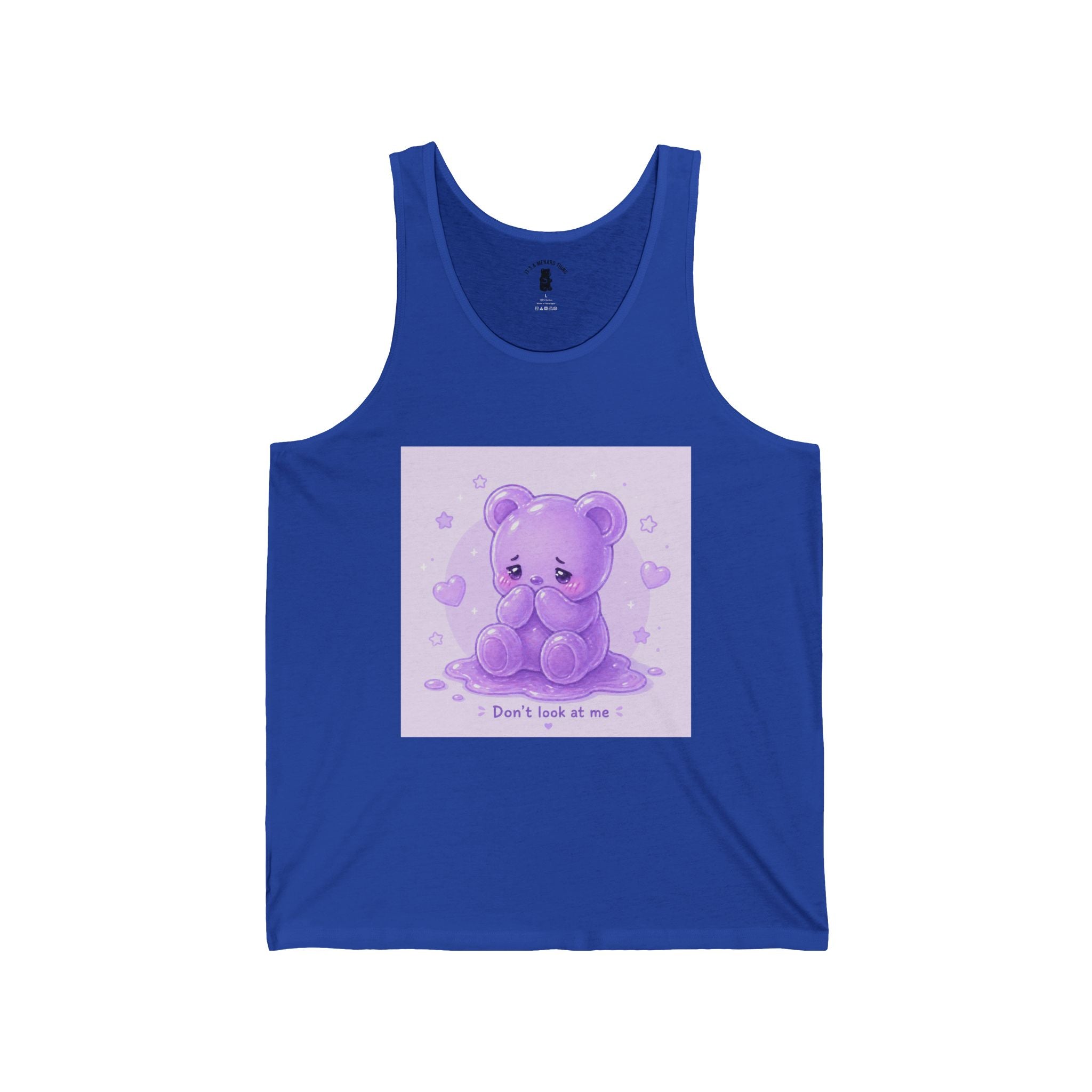 Purple Shy Gooey Gummy Bear  – Kawaii Graphic Tank top