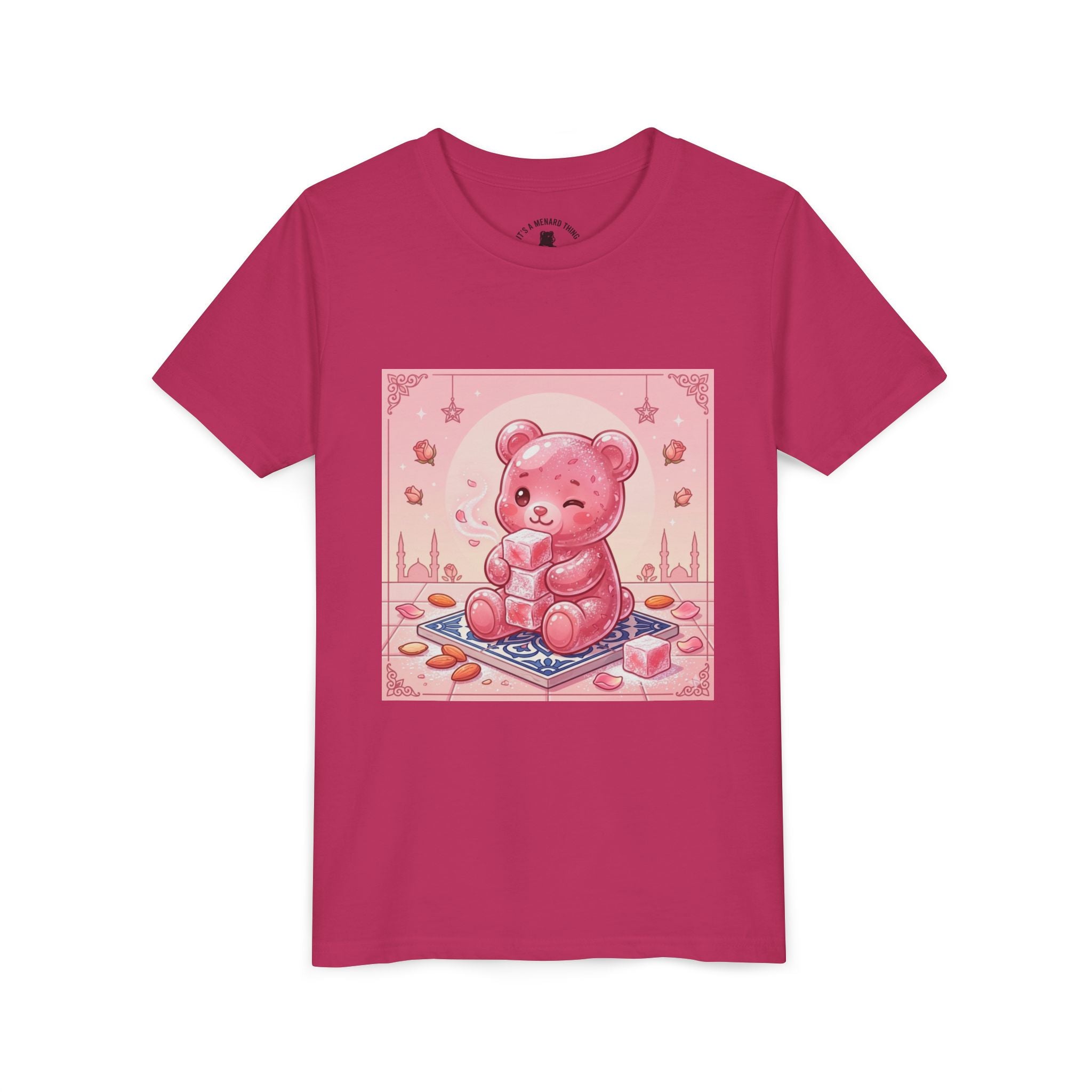 Turkish Delight Rose Water Gooey Gummy Bear- Illustration Youth T-Shirt