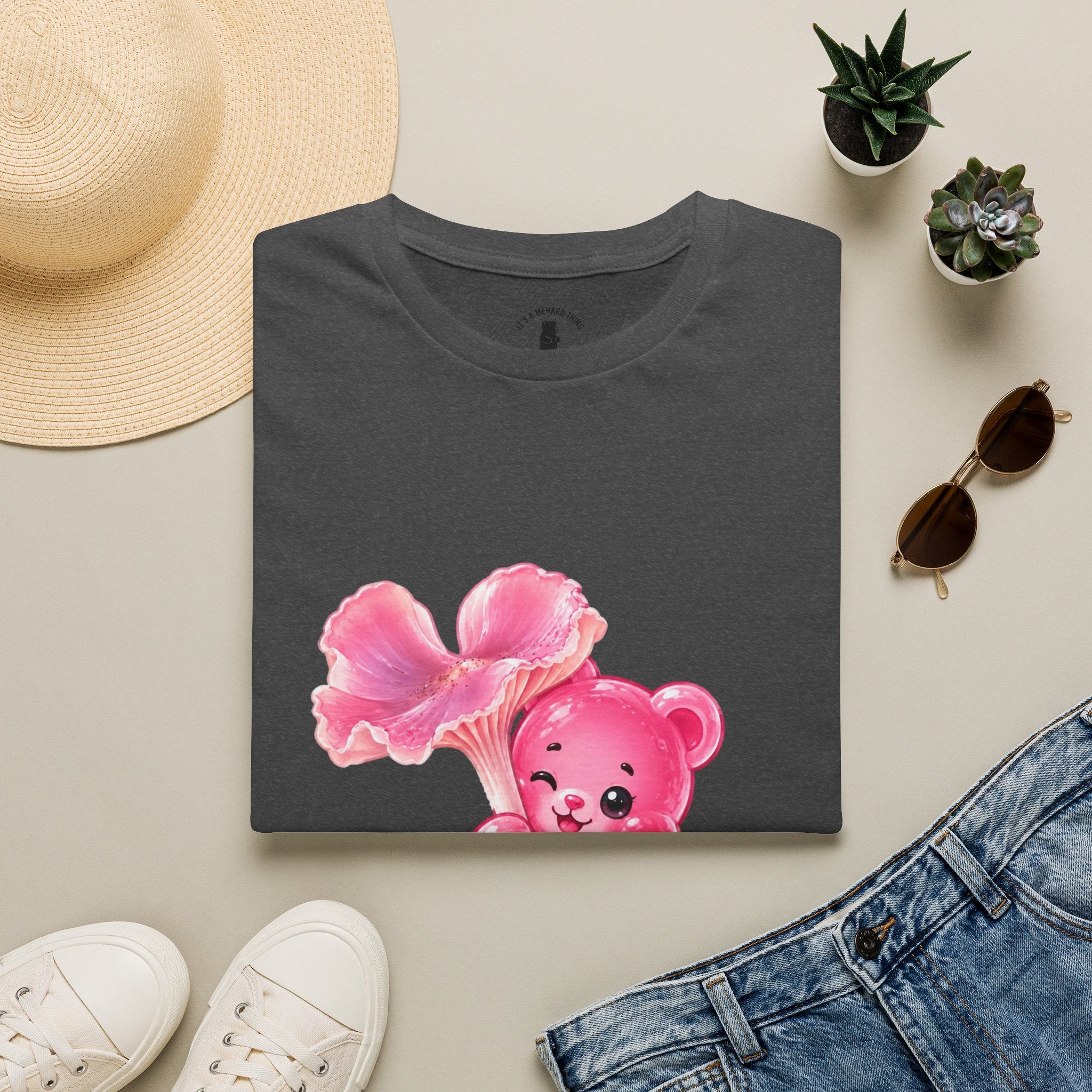 Pink Wax Cap Special Mushroom, Oozy Bear Gummy Friend- Graphic Shirt
