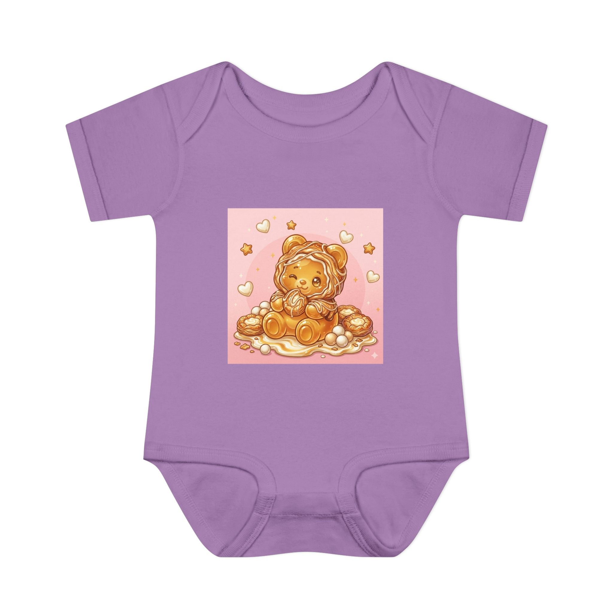 Cheese Danish Gooey Gummy bear in Puff PJs- Baby Onesie