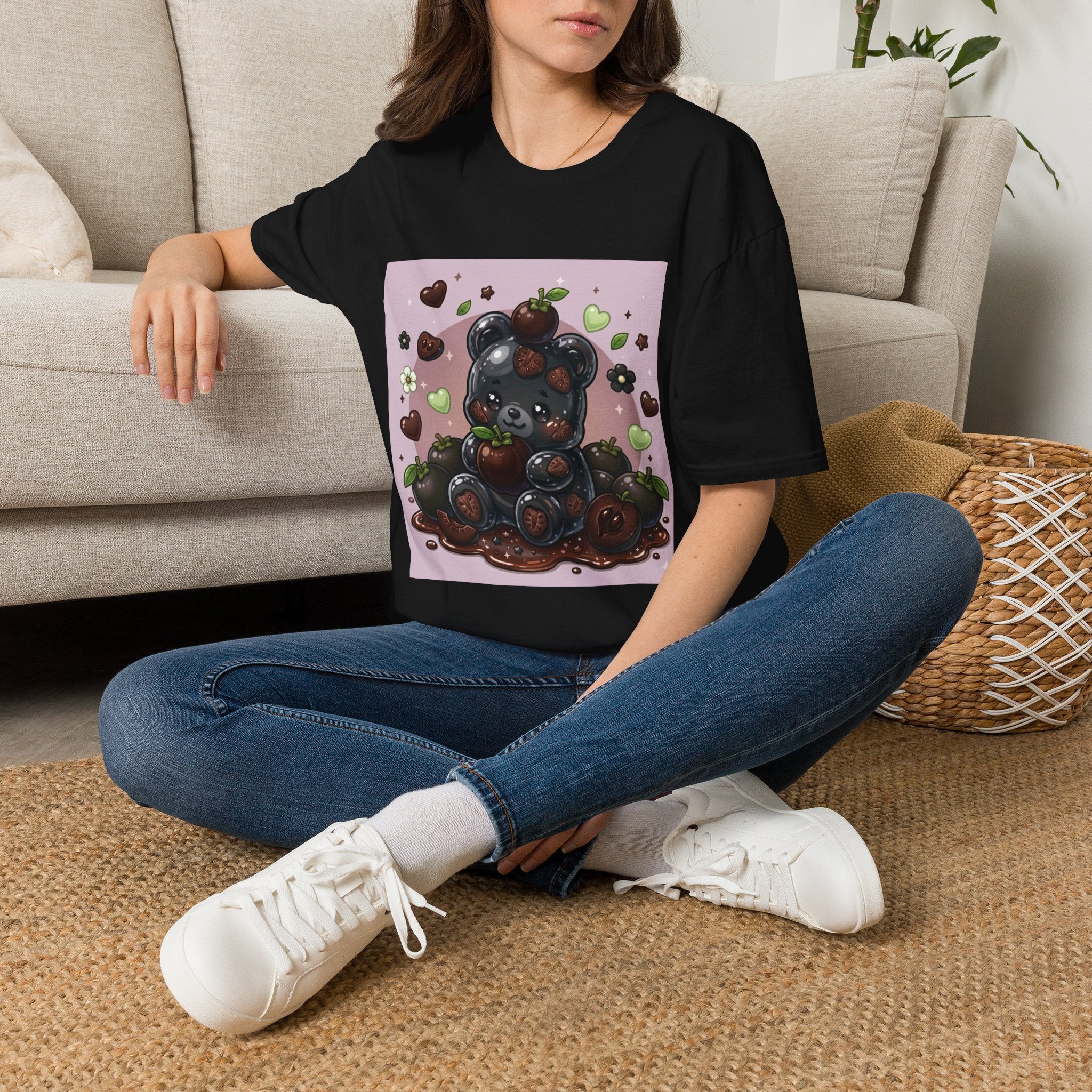 Special Black Sapote Fruit, Exotic Oozy Gummy Bear — Kawaii Graphic Shirt